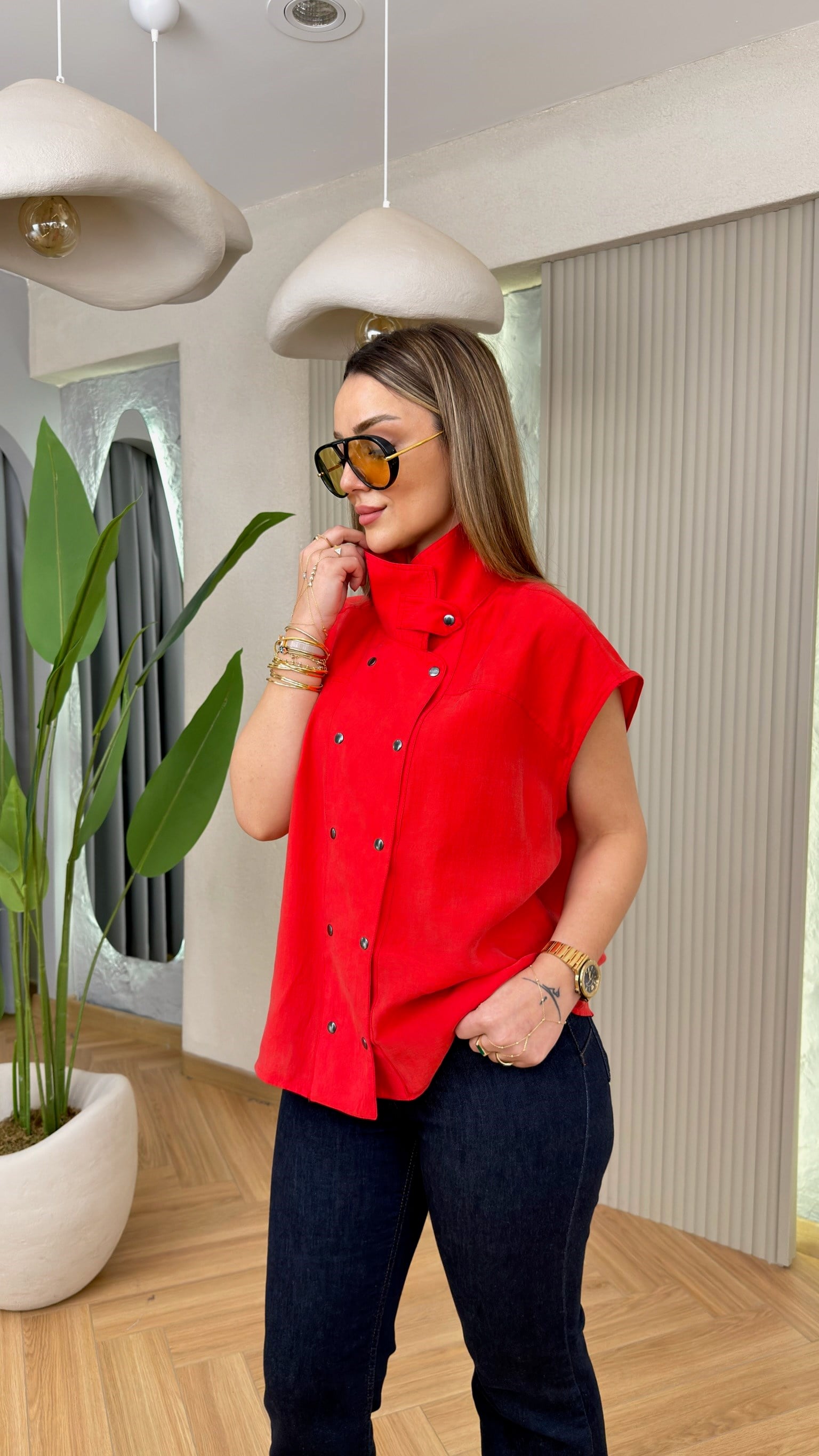 Kırmızı Wion Massi Model Tensel Yelek