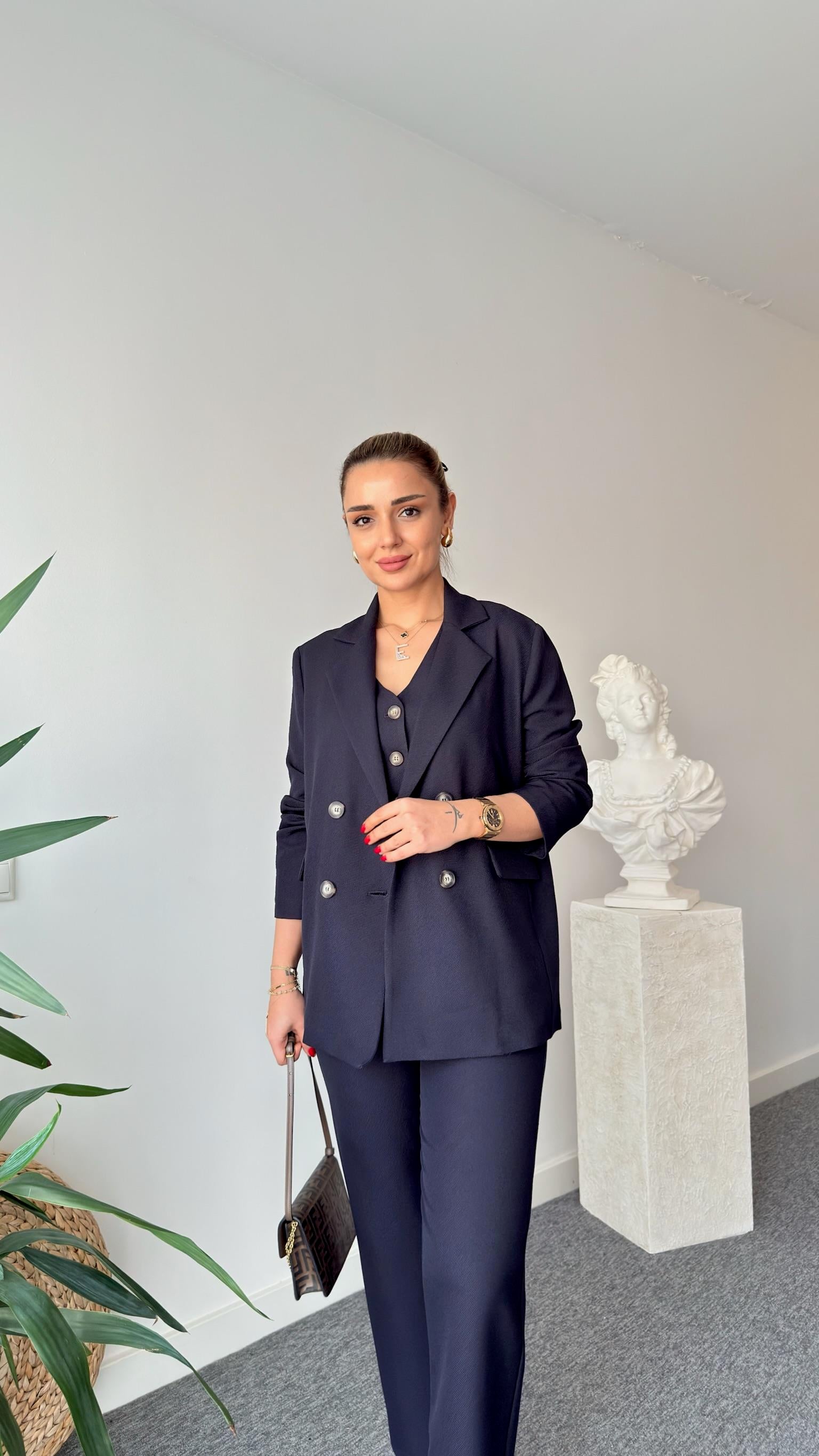 Olmo Lacivert Blazer Ceket