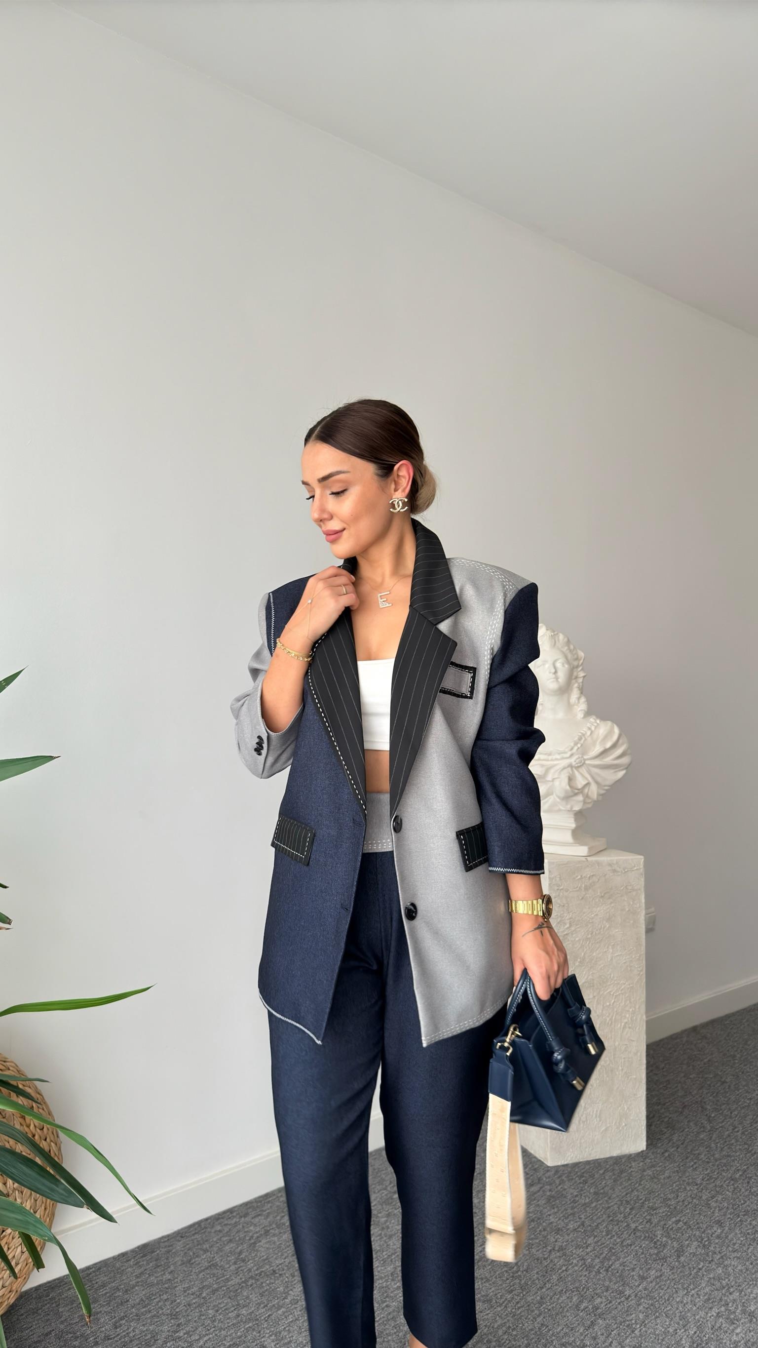 July Renk Geçişli Tasarım Blazer Ceket