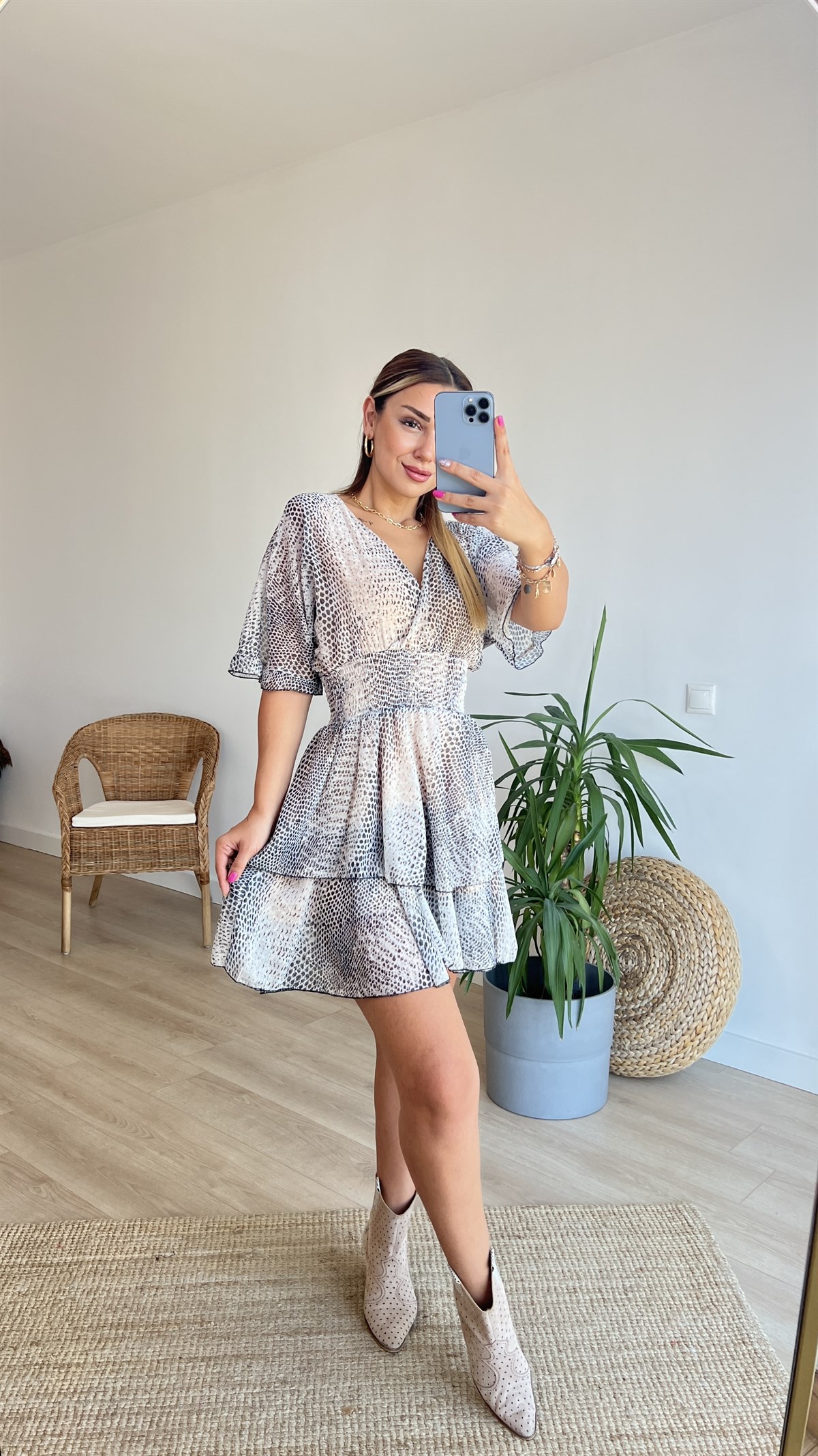 Zara Model Beli Büzgülü Tasarım Elbise