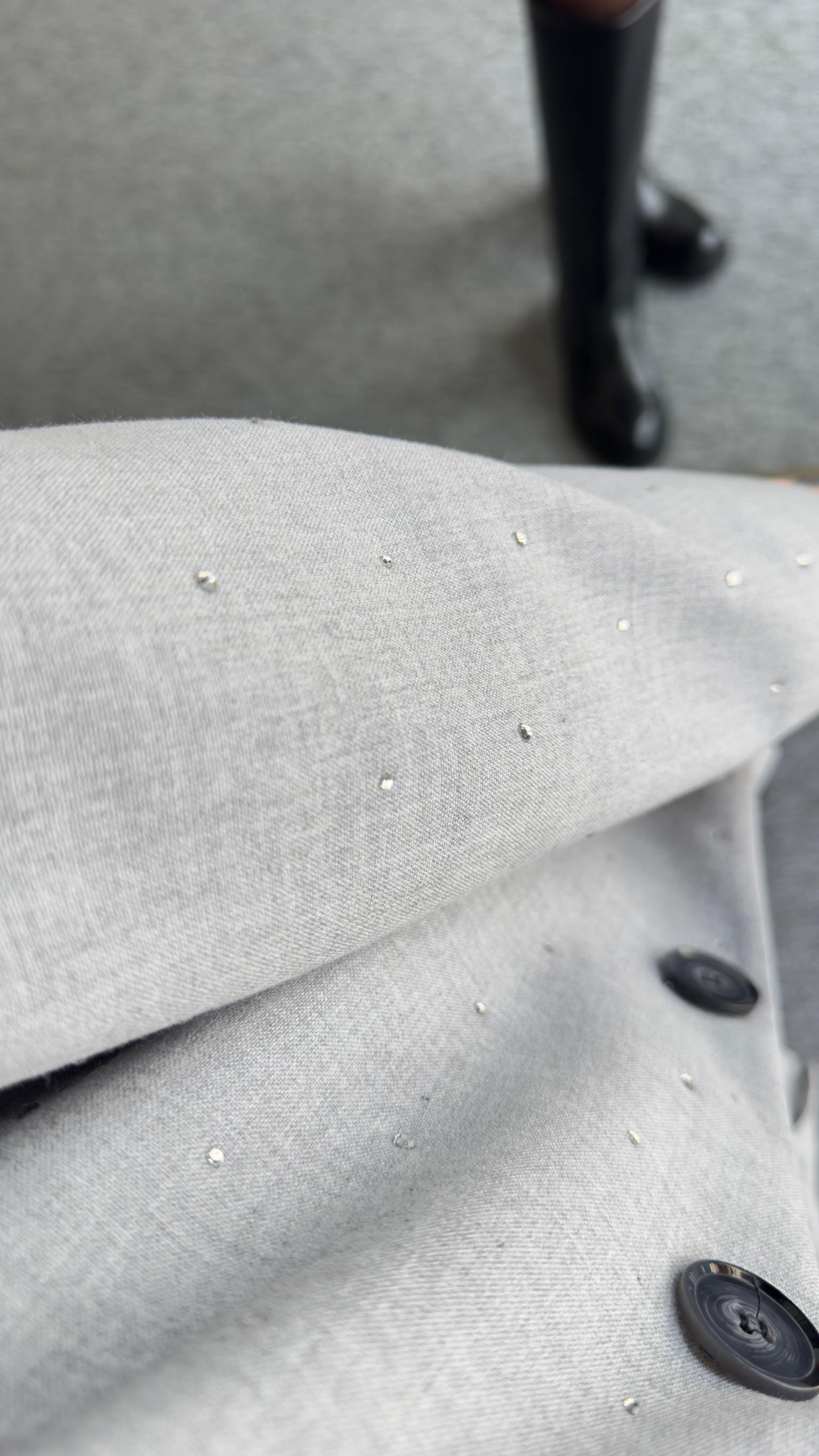 Bonia Taşlı Gri Blazer Ceket