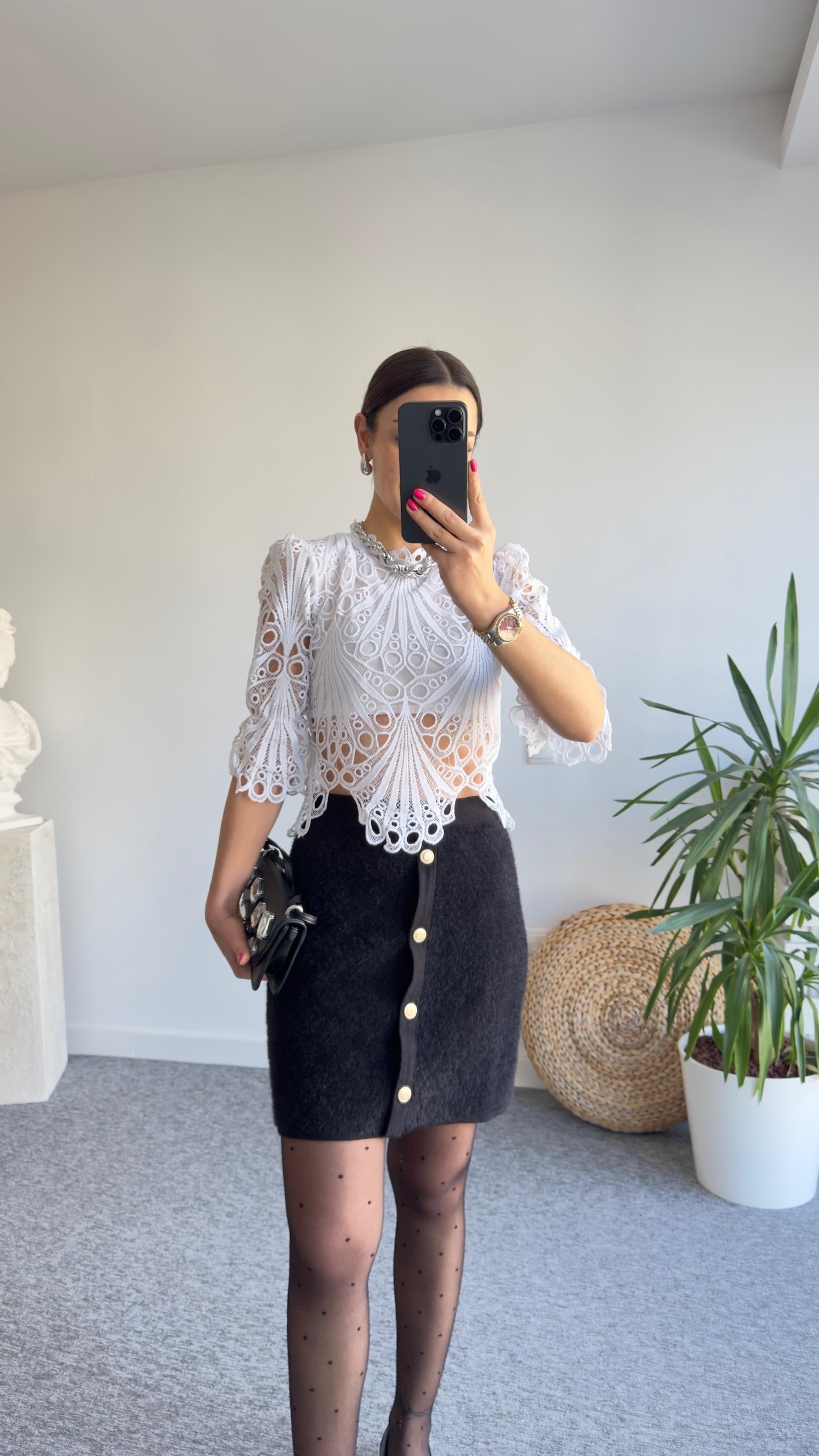 Premıum Gold Düme Sakallı Siyah Etek