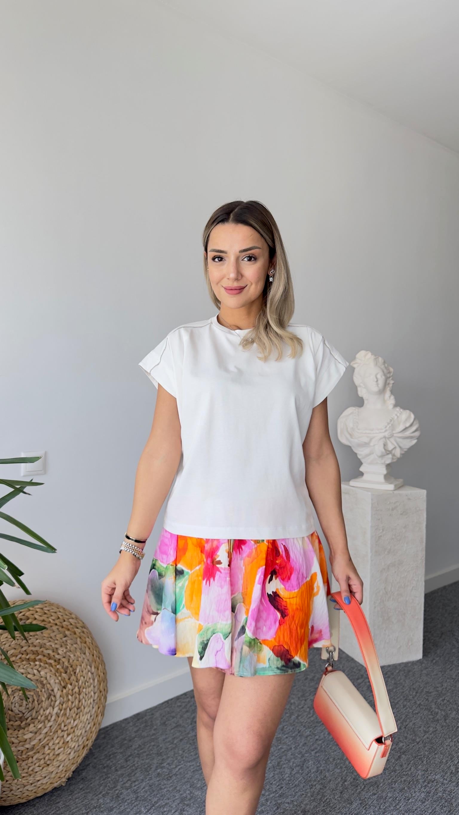 Ntwrk Model Omuz Detaylı Beyaz Tshirt