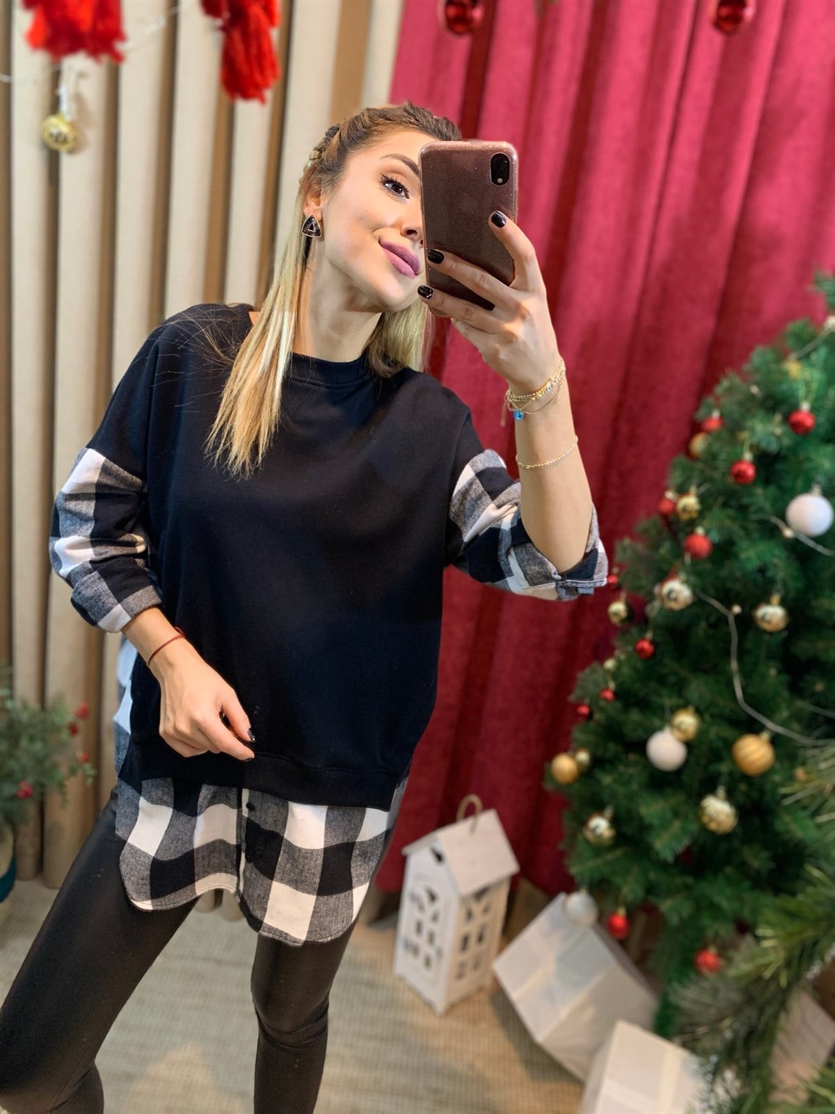 Gömlek Detaylı Sweatshirt