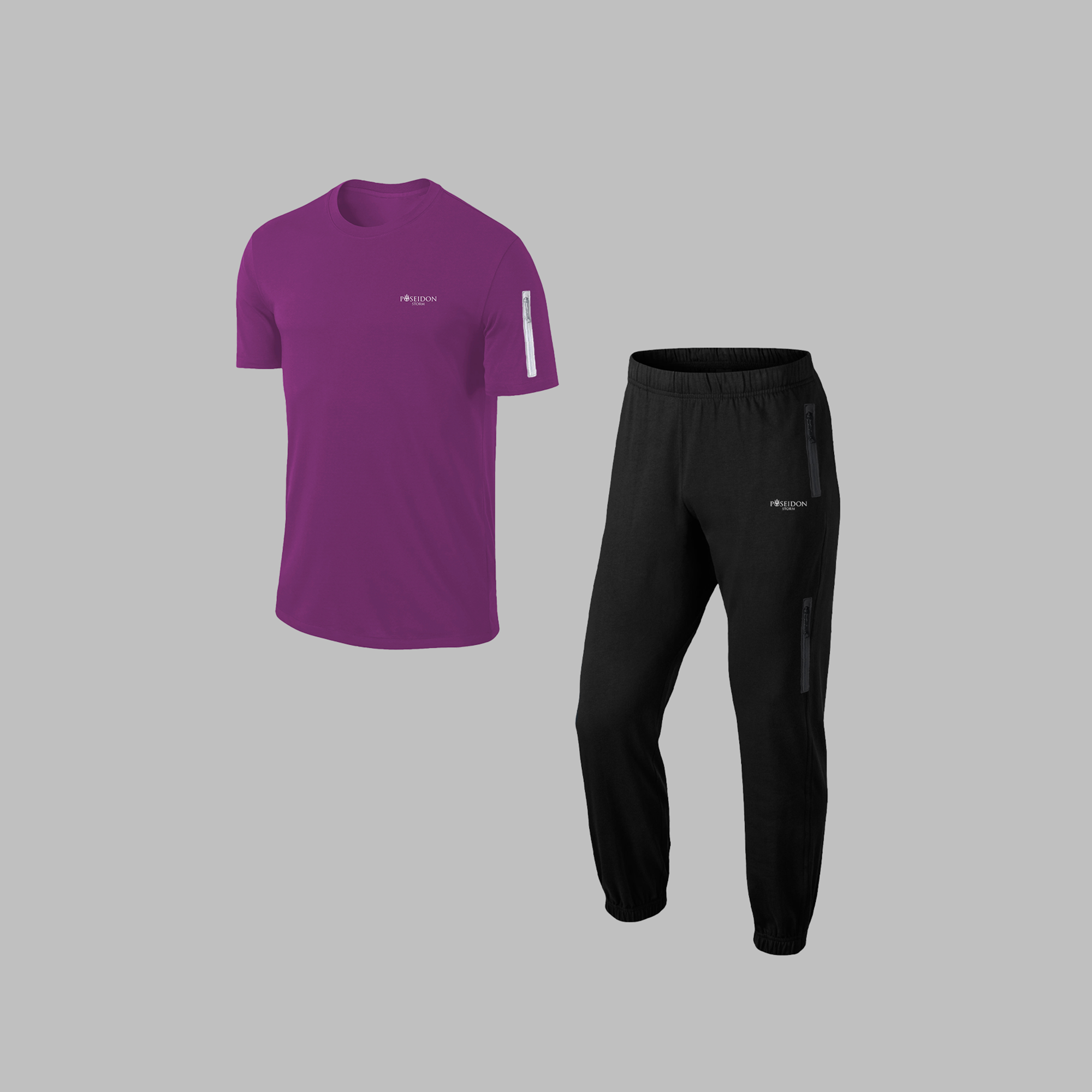  Yeni Seri Erkek Mor Supra Penye Kumaş Koşu ve Yürüyüş için Kapüşonlu Spor Seti  4XL-10XL