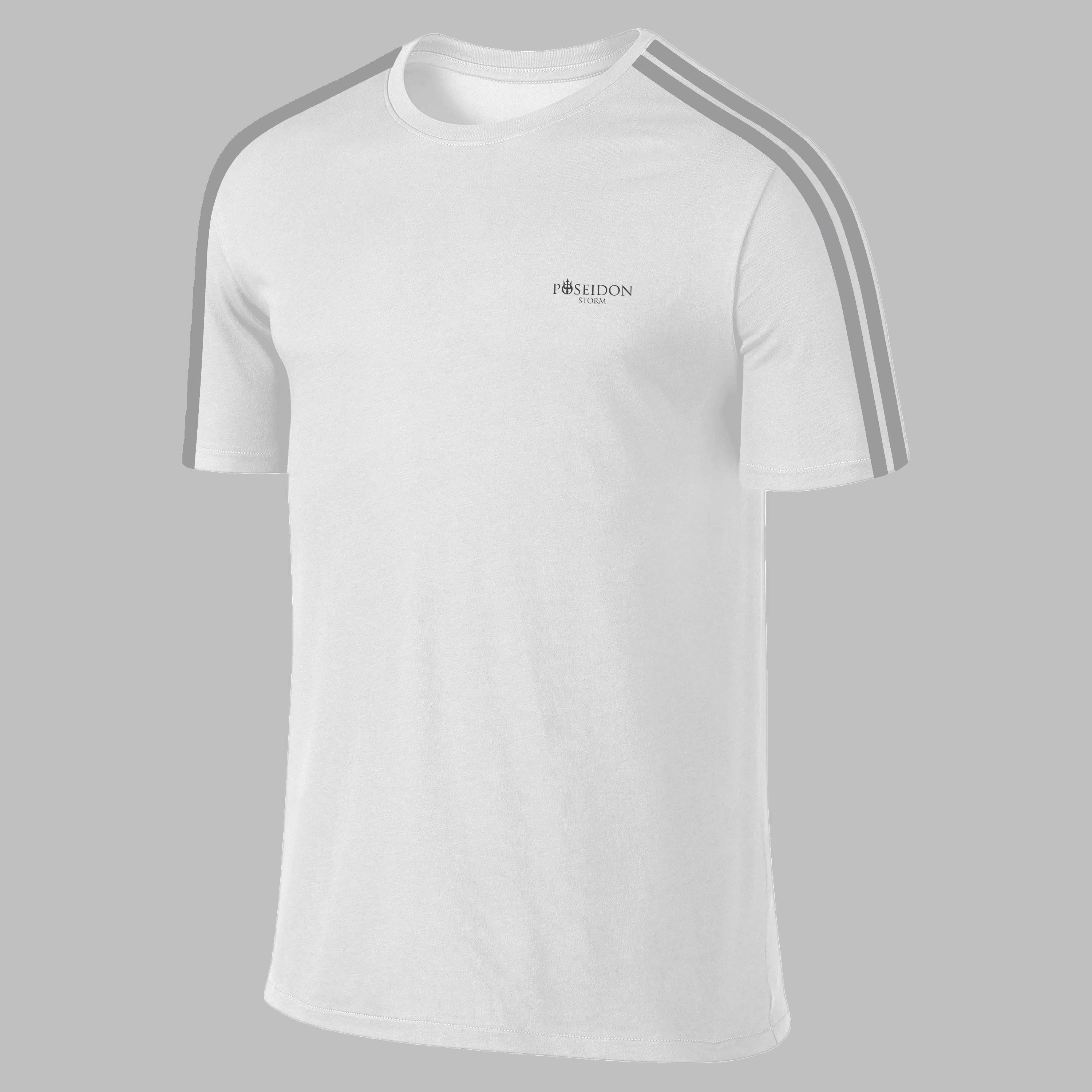 Battal Beden Erkek Beyaz Dri-Fit Kumaş Yuvarlak Yaka Şık Konforlu Tshirt (4XL- 10XL)