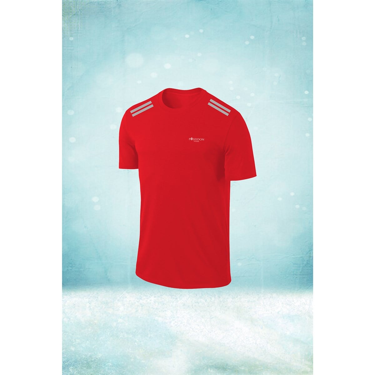 Battal Beden Erkek Kırmızı Dri-Fit Kumaş Spor için Konforlu Kısa Kol T-shirt   (4XL- 10XL)