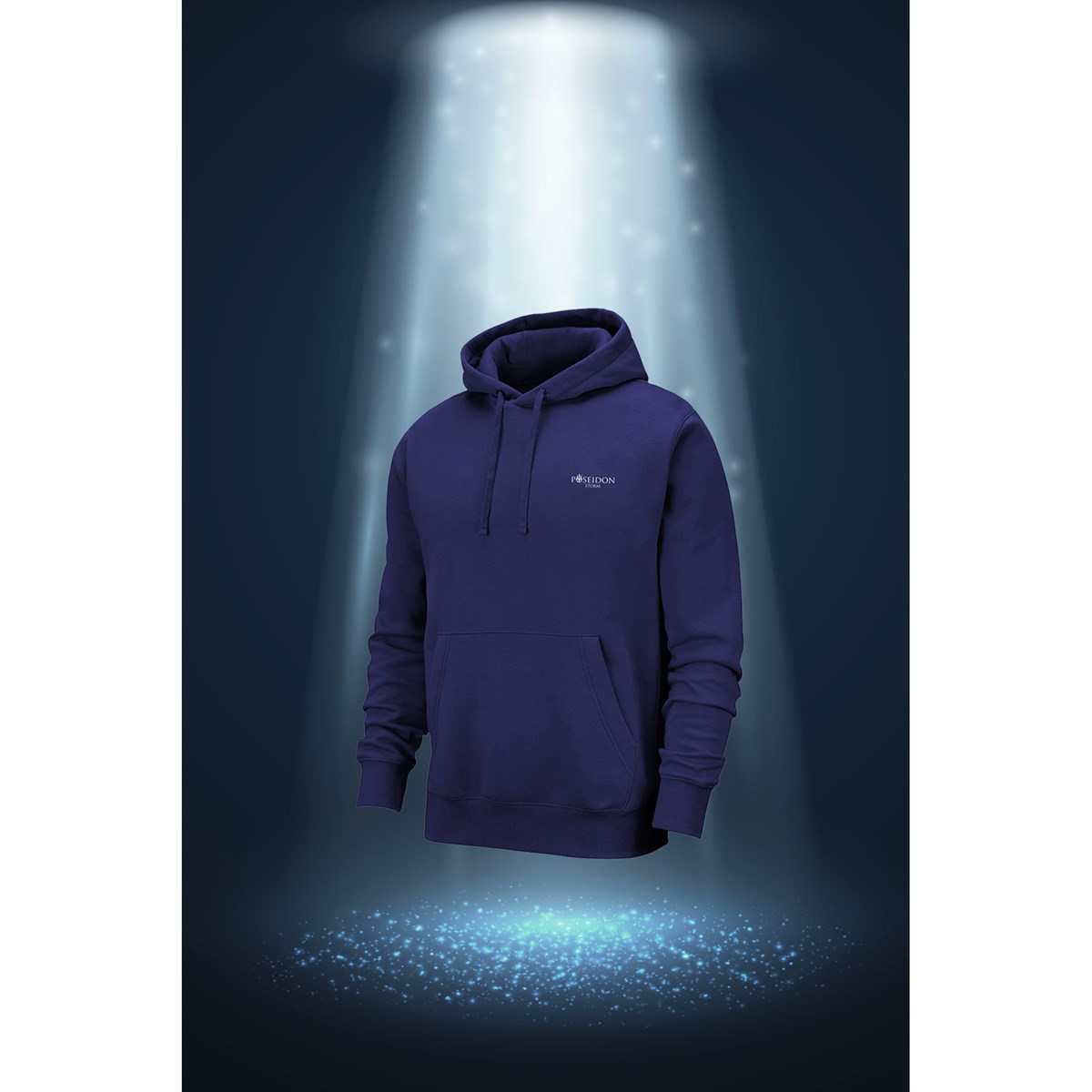 Battal Beden Erkek Lacivert İnterlok Kumaş Uzun Kol Kapüşonlu Sporcu Sweatshirt 3XL-10XL