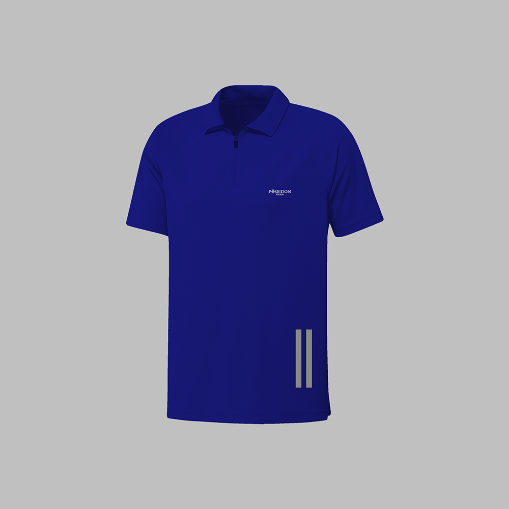 Battal Beden Erkek Mavi Vision Pro Kumaş Kısa Kol Tişört  4XL-10XL