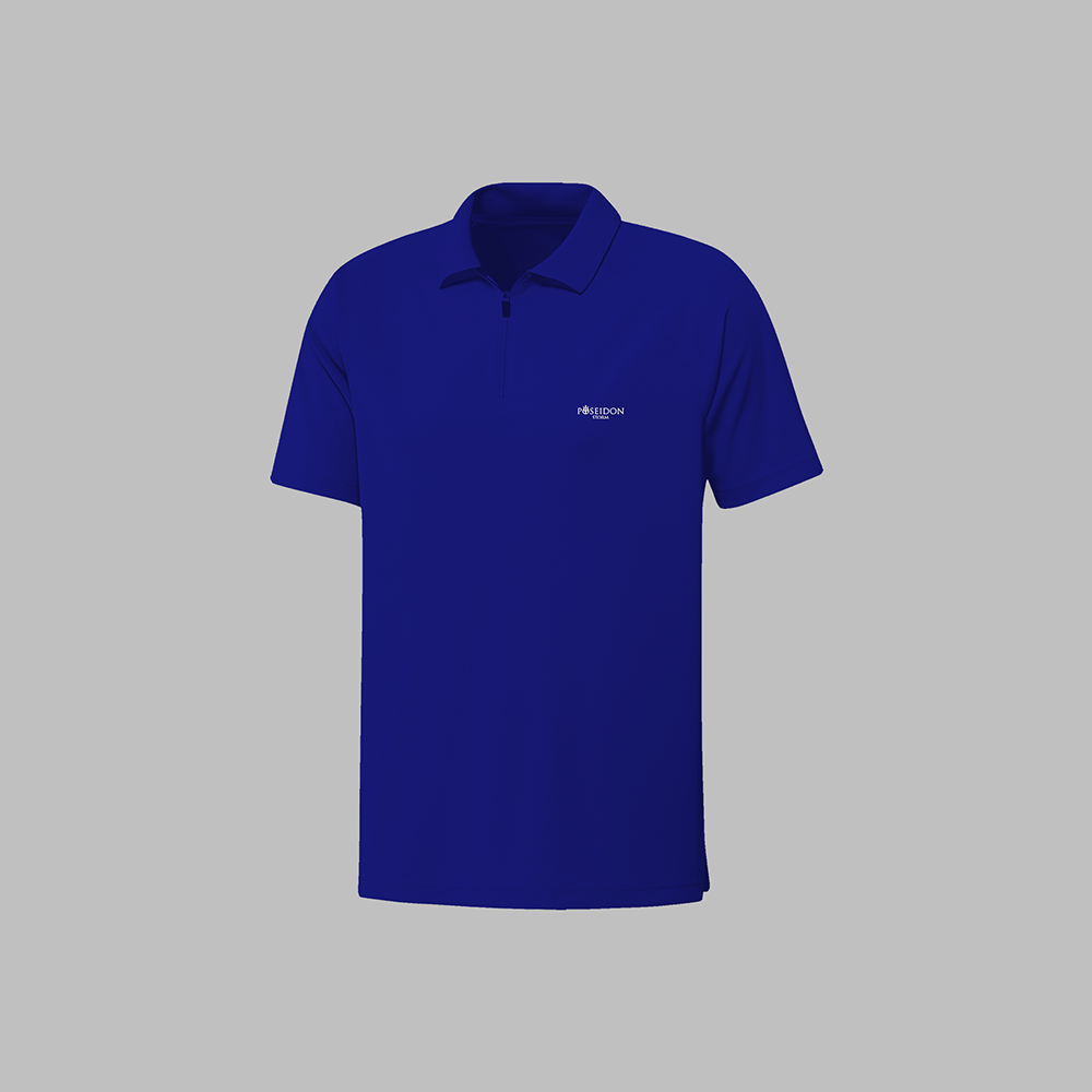 Battal Beden Erkek Mavi Vision Pro Kumaş Kısa Kol Tişört  4XL-10XL