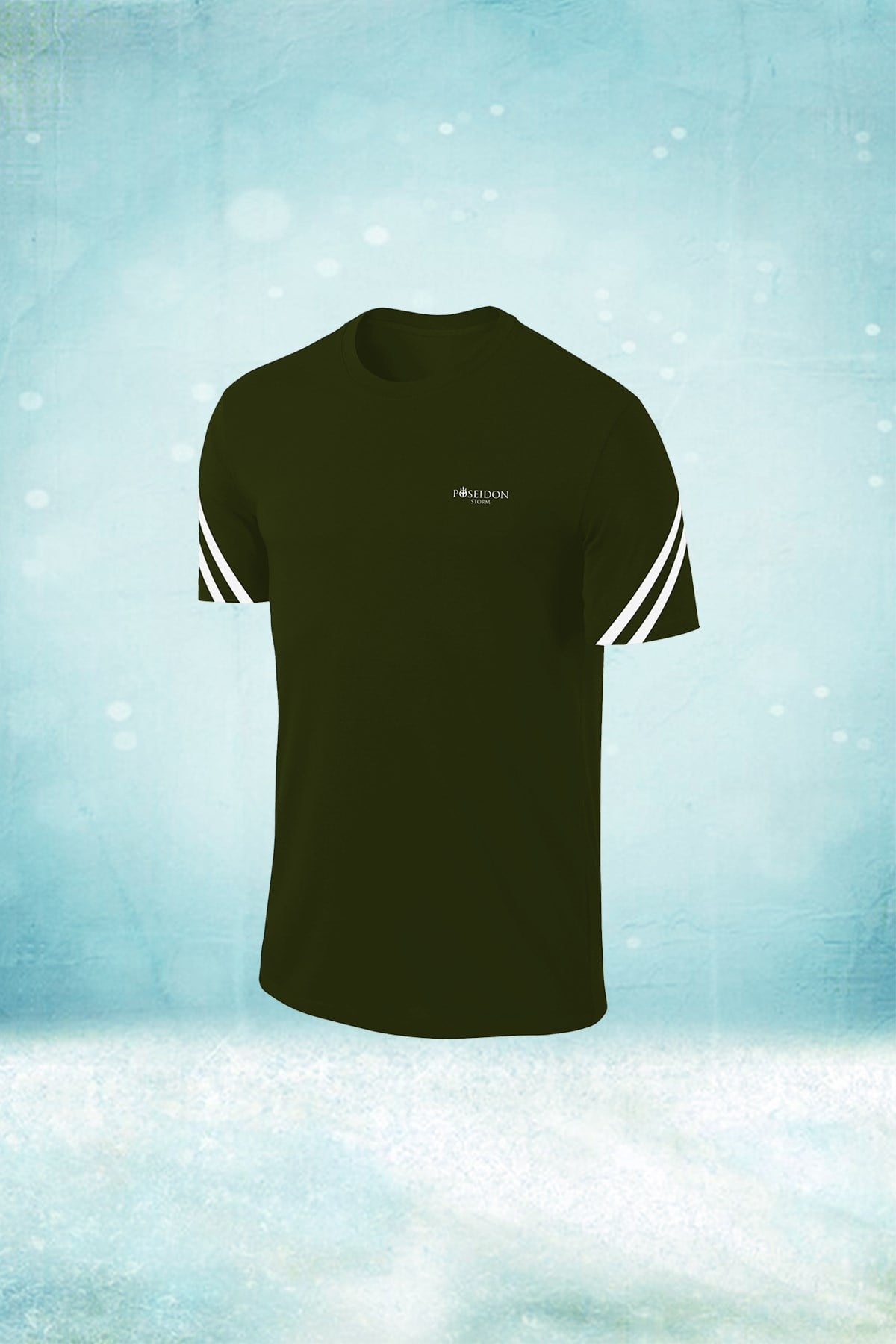 Battal BedenErkek Haki  Dri-Fit Kumaş Spor için Konforlu  Bisiklet Yaka T-shirt  (4XL- 10XL)