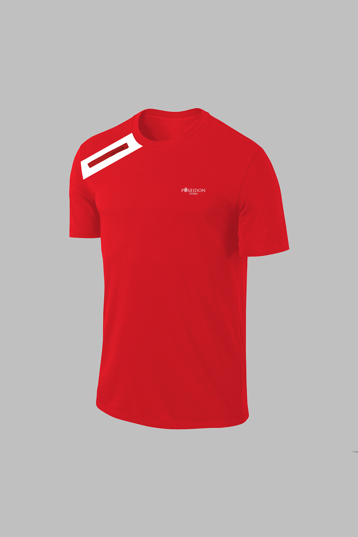 Büyük Beden Erkek Kırmızı Dri-Fit Kumaş Baskısız Yuvarlak Yaka Kısa Kol T-shirt  (4XL- 10XL)
