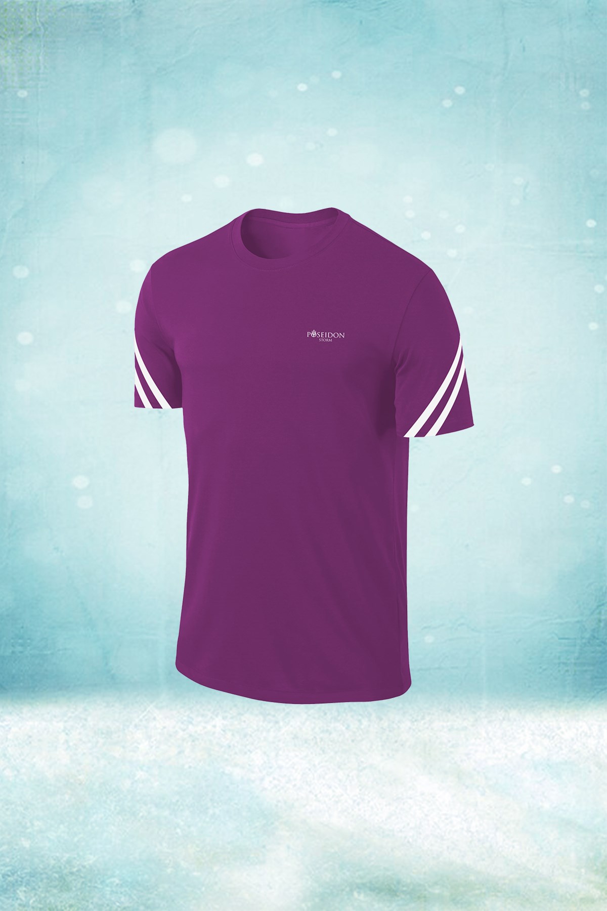 Büyük Beden Erkek Mor Dri-Fit Kumaş  Baskısız Yürüyüş ve Koşu için Rahat Sporcu T-shirt  (4XL- 10XL)