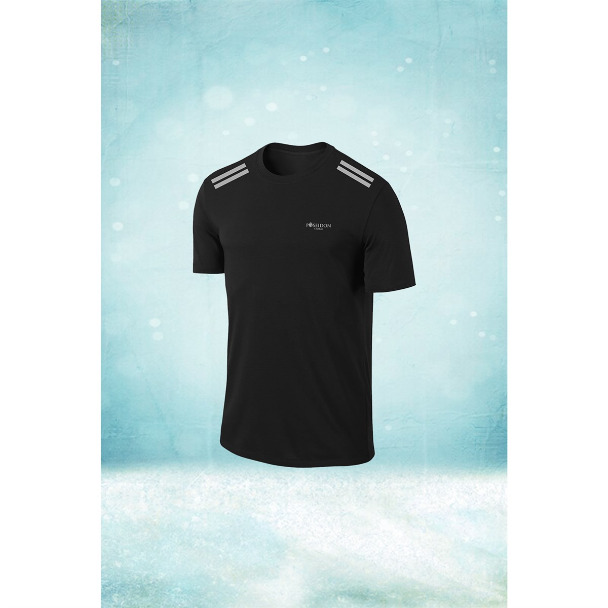 Büyük Beden Erkek Siyah  Dri-Fit Kumaş Yürüyüş ve Koşu için Konforlu  Sıfır Yaka T-shirt    (4XL- 10XL)