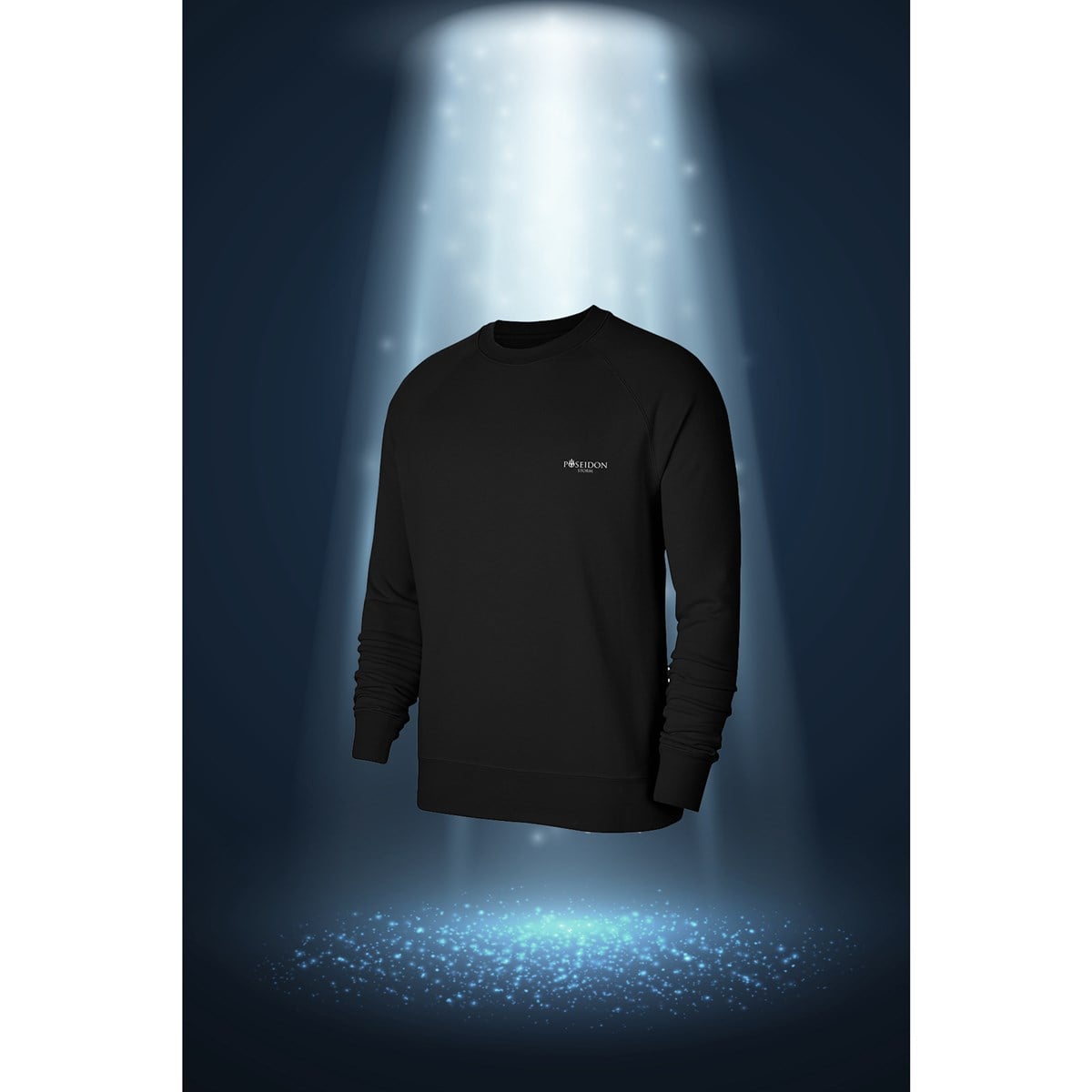 Büyük Beden Erkek Siyah İnterlok Kumaş Düz Renk Rahat Bisiklet Yaka Sweatshirt 3XL-10X