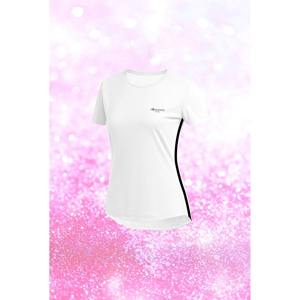 Büyük Beden Kadın Beyaz Dri-Fit Kumaş Baskısız Yuvarlak Yaka Kısa Kol T-shirt  (4XL-10XL)