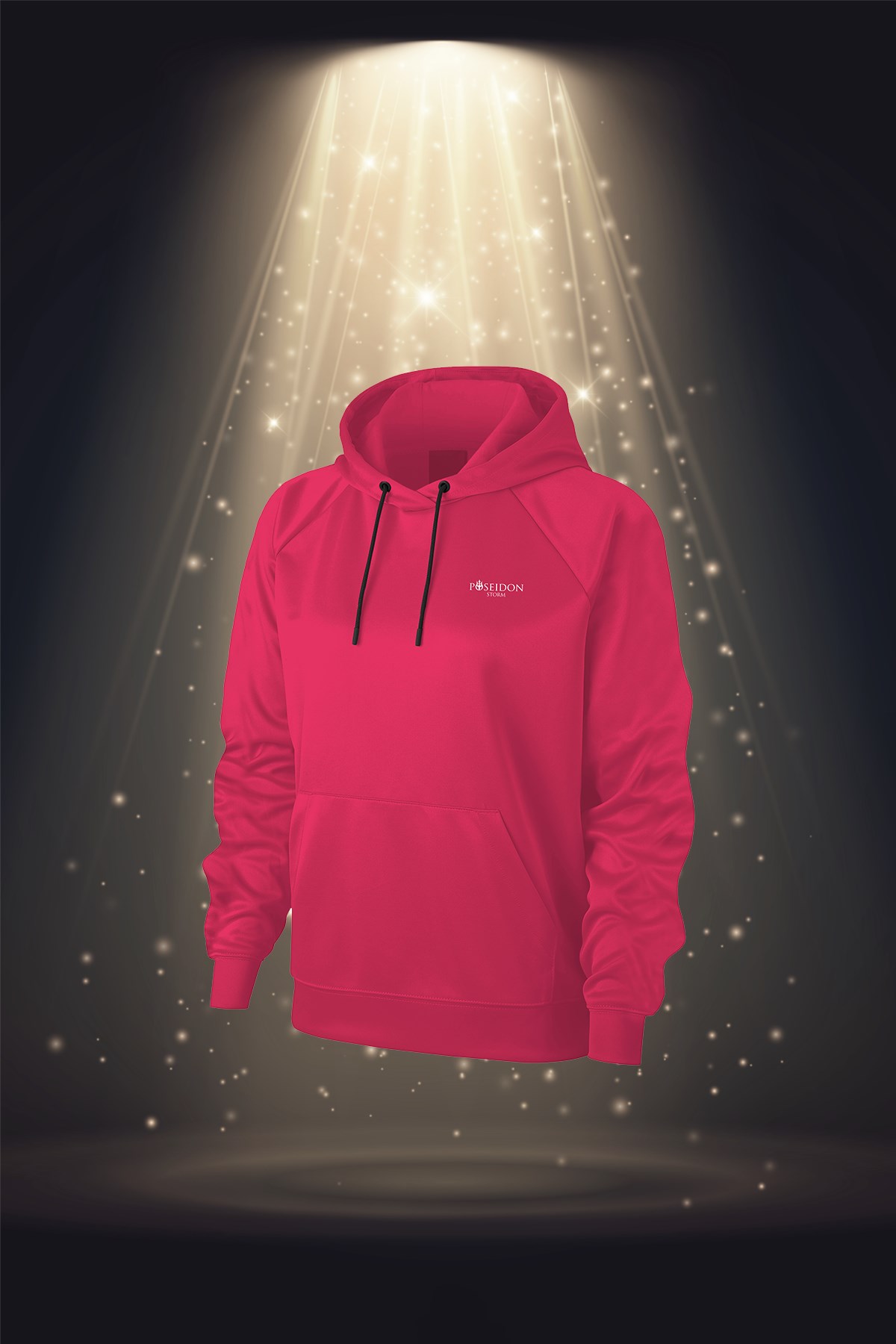 Büyük Beden Kadın Fuşya  İnterlok Kumaş Uzun Kol Kanguru Cepli Kapüşonlu Regular Fit Sweatshirt 3XL-10XL