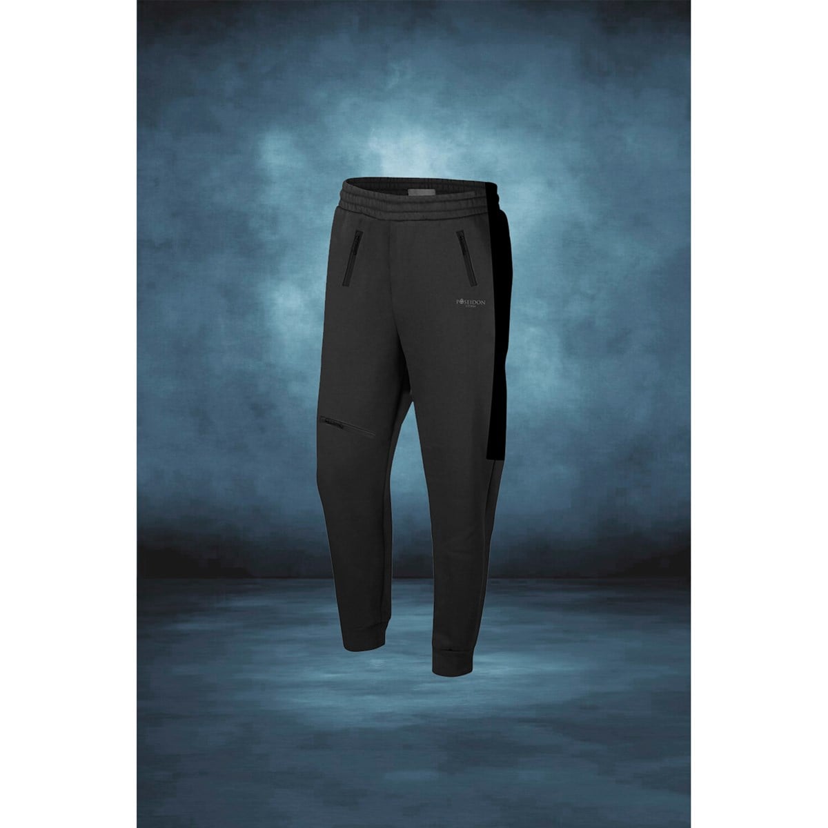 Erkek Antrasit İnterlok Kumaş Mevsimlik Fermuar Cepli Fit Eşofman Altı S-3XL