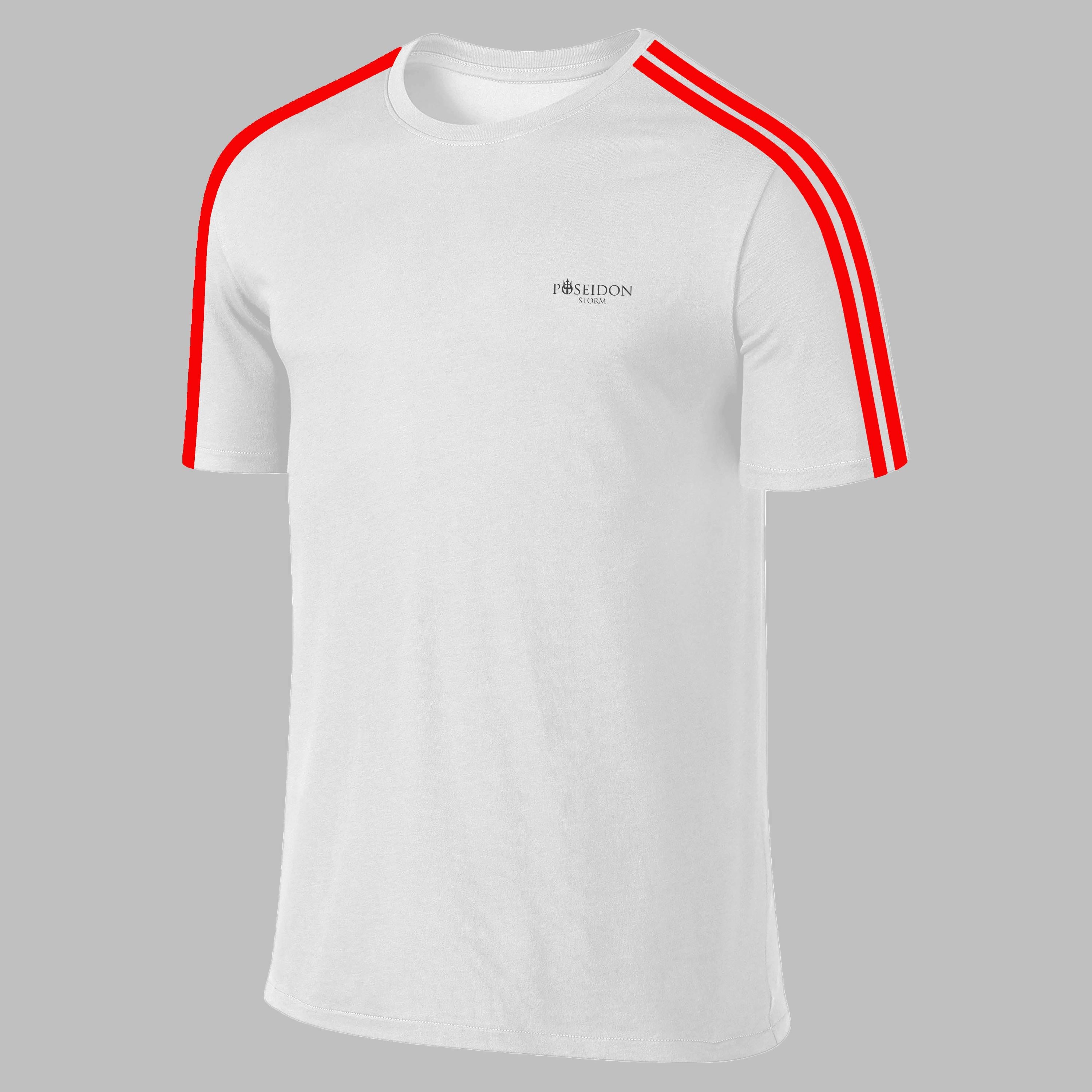 Erkek Beyaz Dri-Fit Kumaş Baskısız Sıfır Yaka Kısa Kol Takım T-shirt S-3XL