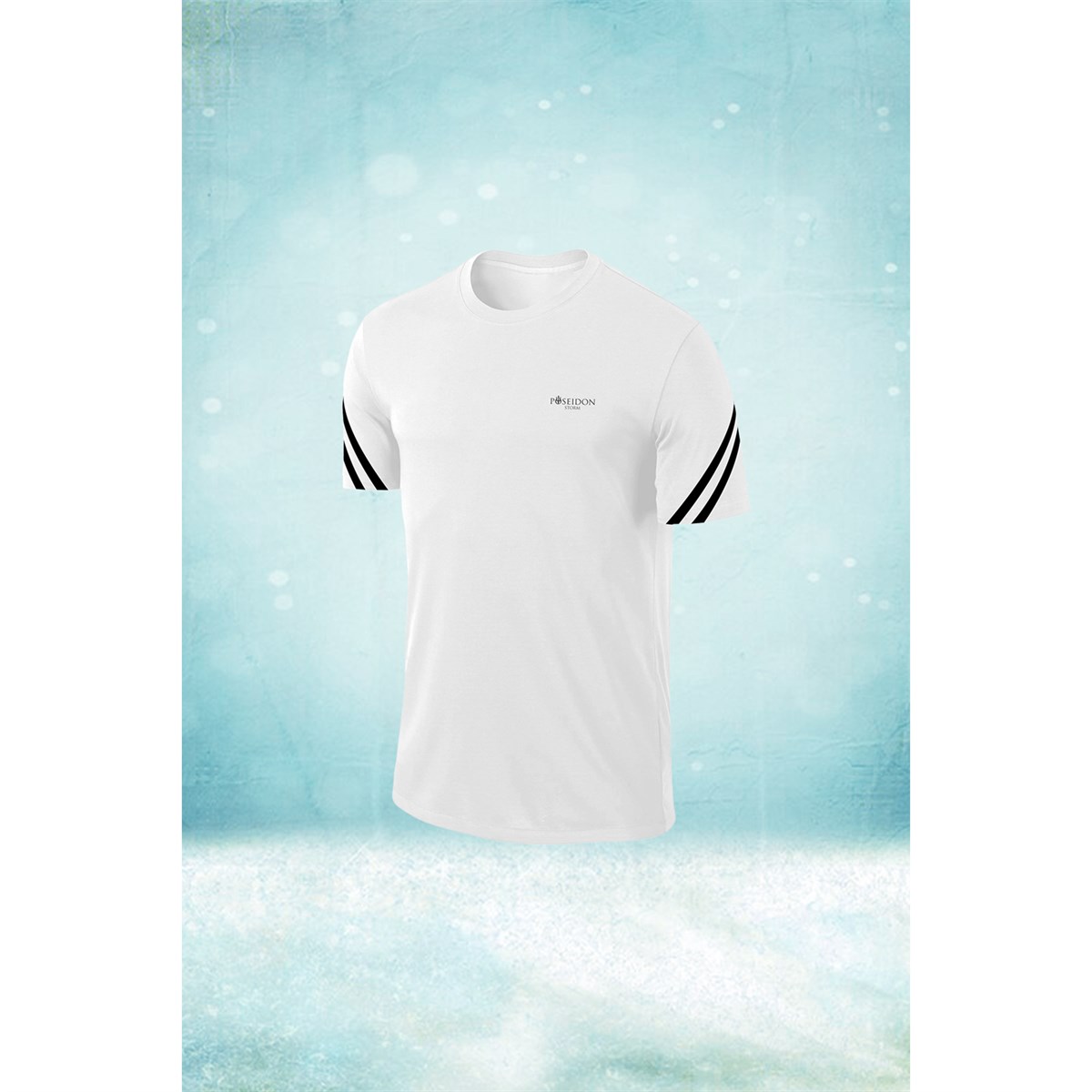 Erkek Beyaz Dri-Fit Kumaş Yürüyüş için Konforlu  Sıfır Yaka T-shirt S-3XL