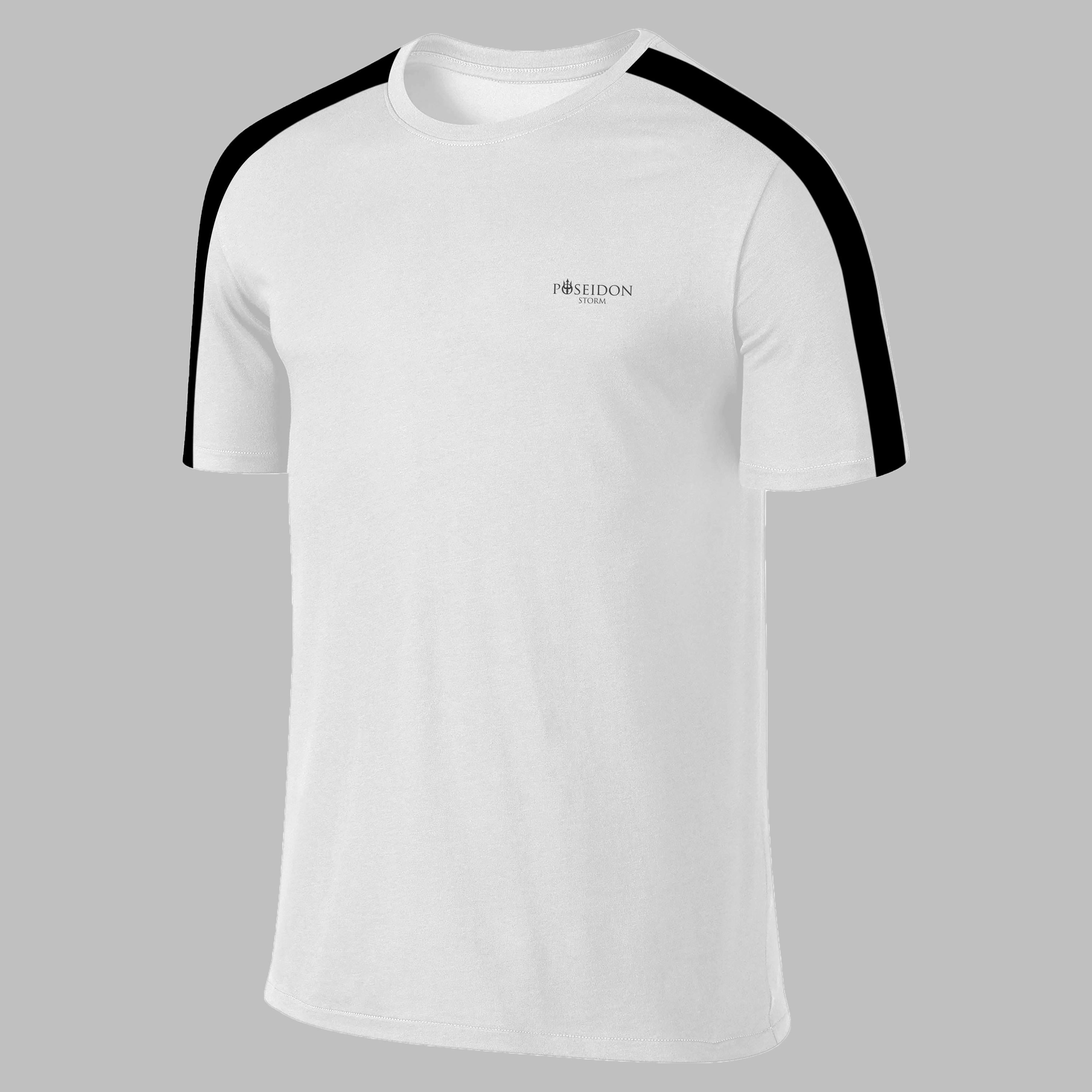Erkek Beyaz Dri-Fit Kumaş Yürüyüş ve Koşu için Konforlu Kısa Kol T-shirt  S-3XL