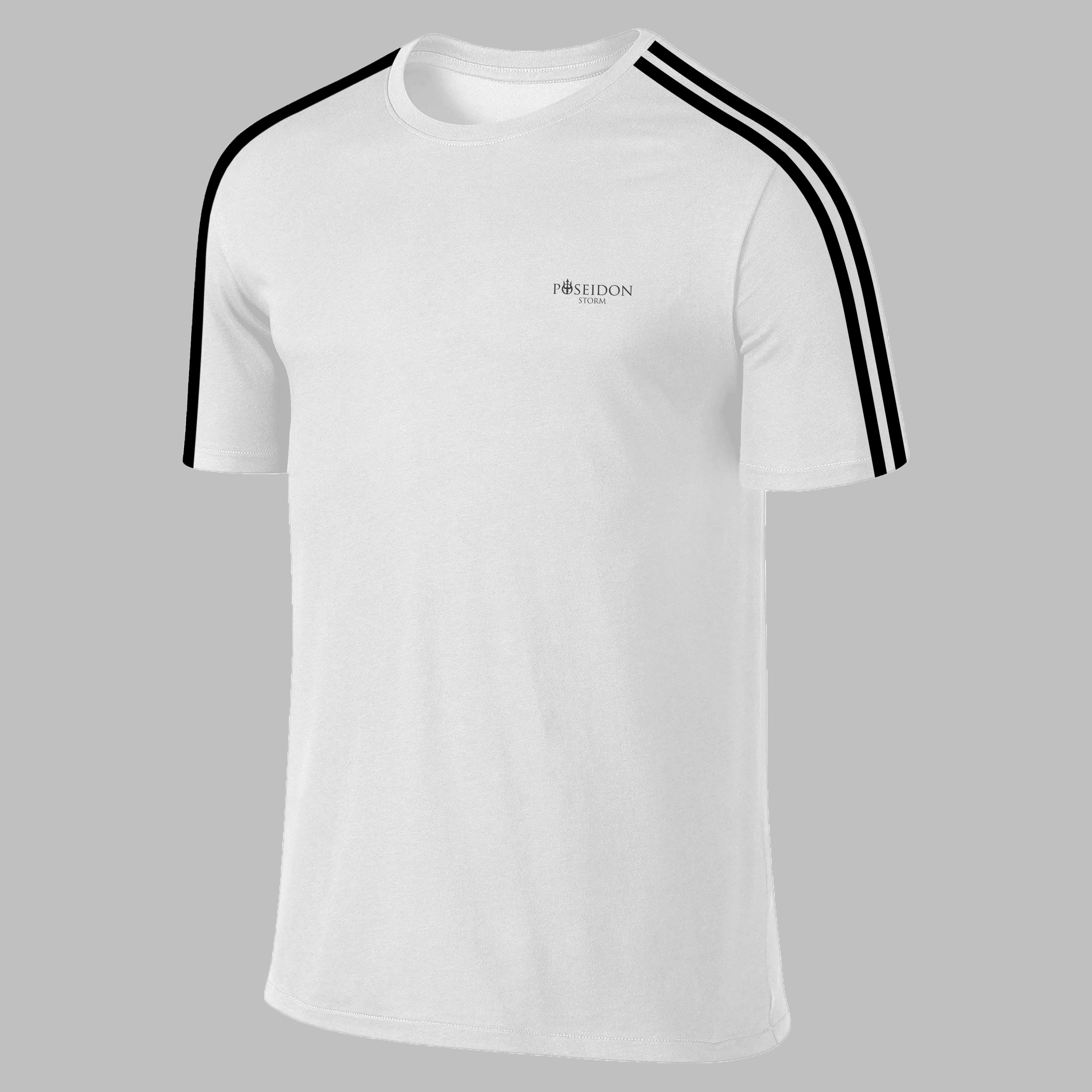 Erkek Beyaz Dri-Fit Kumaş Yuvarlak Yaka Şık Konforlu T-shirt S-3XL