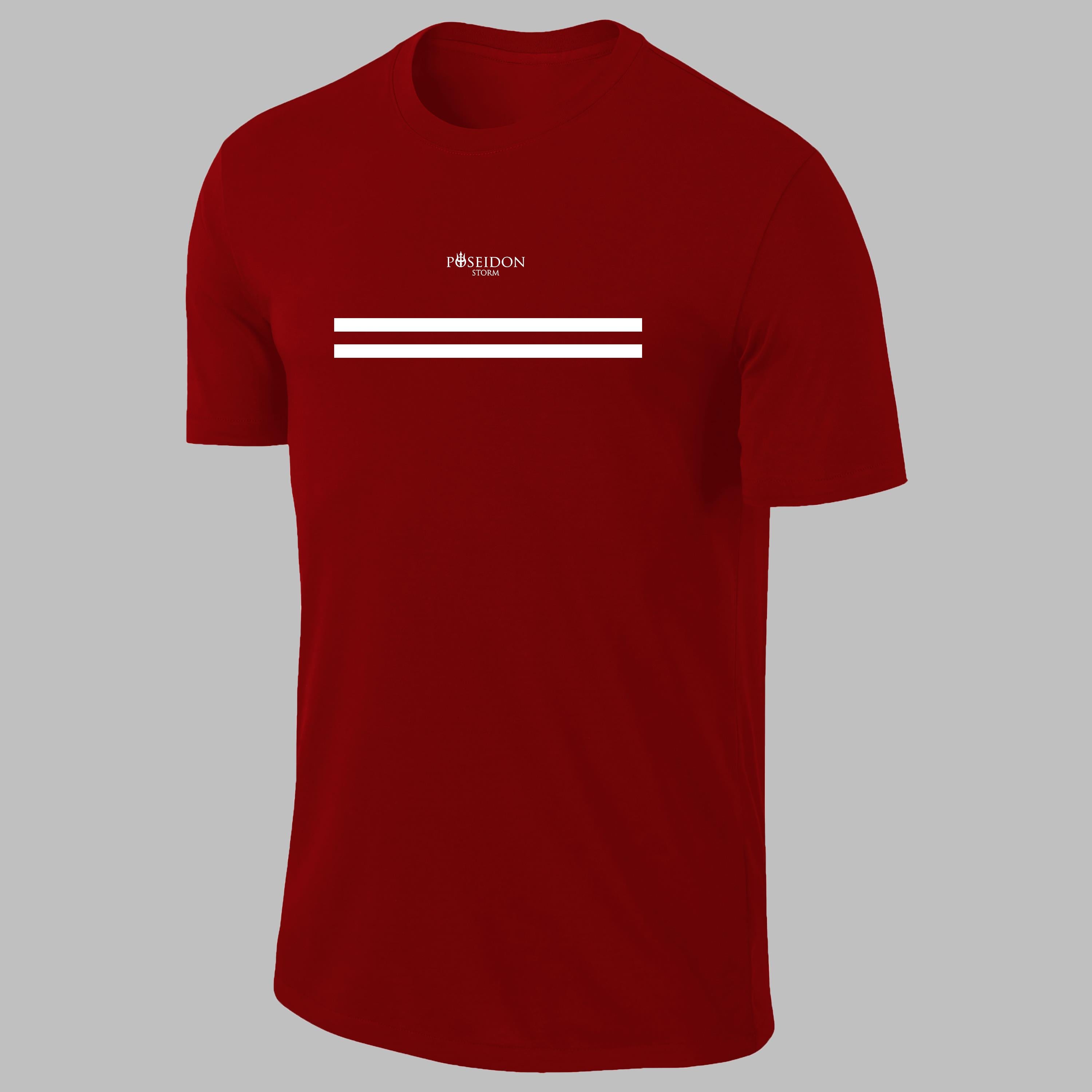 Erkek Bordo Dri-Fit Kumaş Baskısız Bisiklet Yaka Sporcu T-shirt   S-3XL