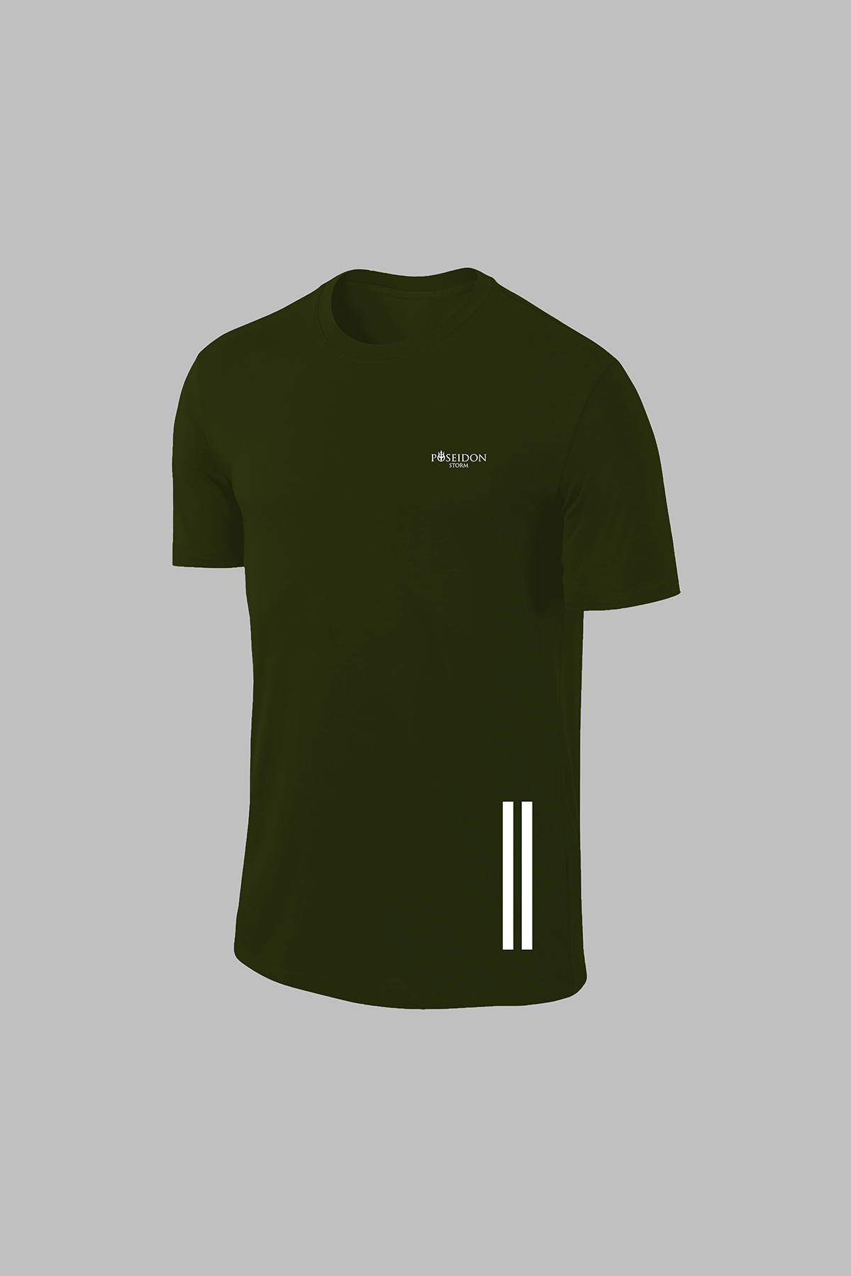 Erkek Haki Dri-Fit Kumaş Yürüyüş ve Koşu için Baskısız Günlük Tshirt S-3XL
