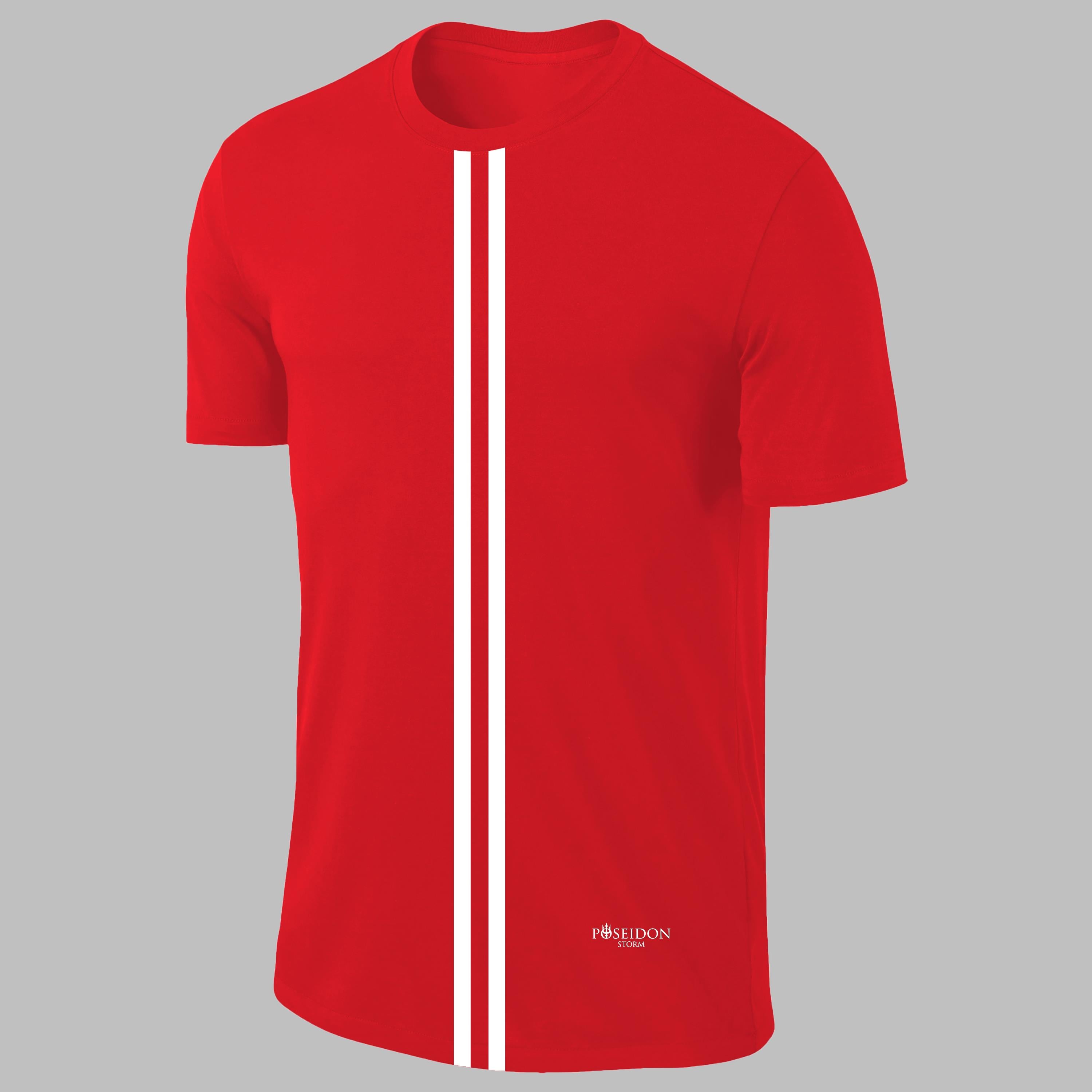 Erkek Kırmızı Dri-Fit Kumaş Baskısız Bisiklet Yaka Kısa Kol T-shirt  S-3XL