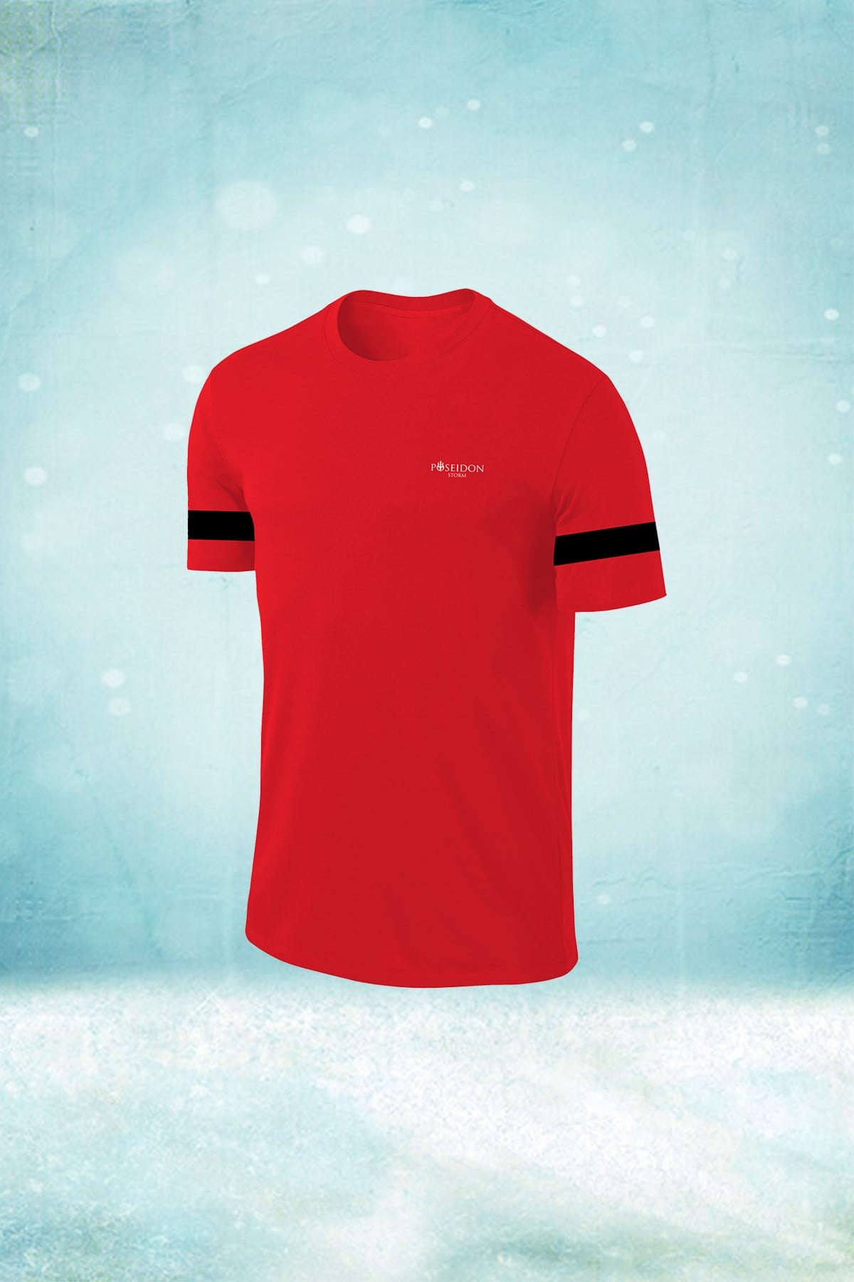 Erkek Kırmızı Dri-Fit Kumaş Yuvarlak Yaka  Şık Konforlu Tshirt  S-3XL
