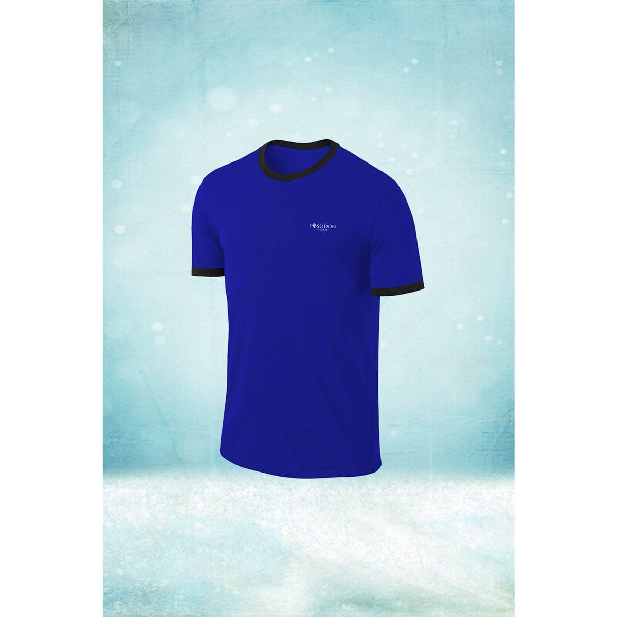 Erkek Mavi Dri-Fit Kumaş  Baskısız Sıfır Yaka Kısa Kol T-shirt  S-3XL