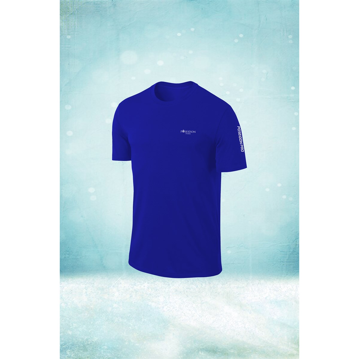Erkek Mavi Dri-Fit Kumaş Fit Yuvarlak Yaka Kısa Kol T-shirt  S-3XL