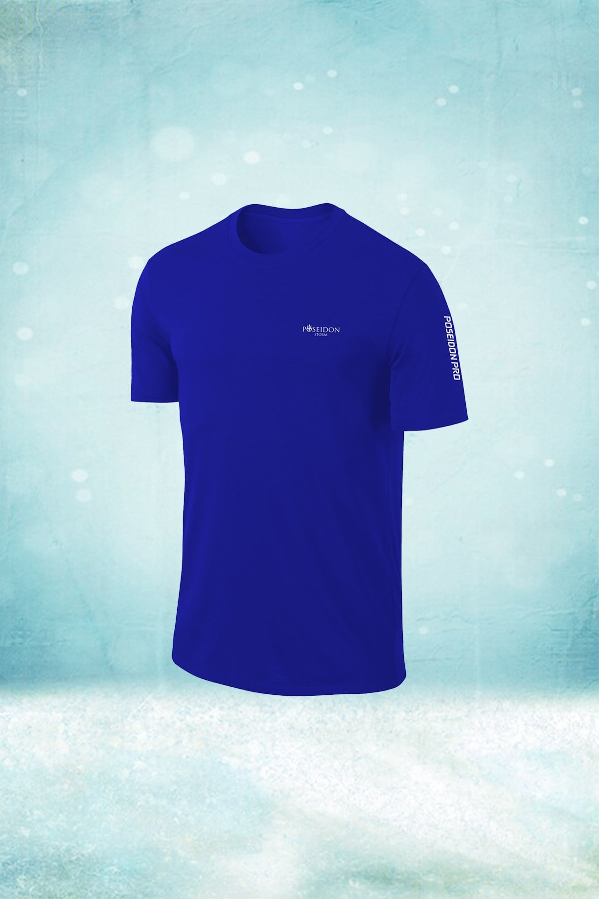Erkek Mavi Günlük Sporcu Tişörtü S-3XL - Poseidon pro - M6