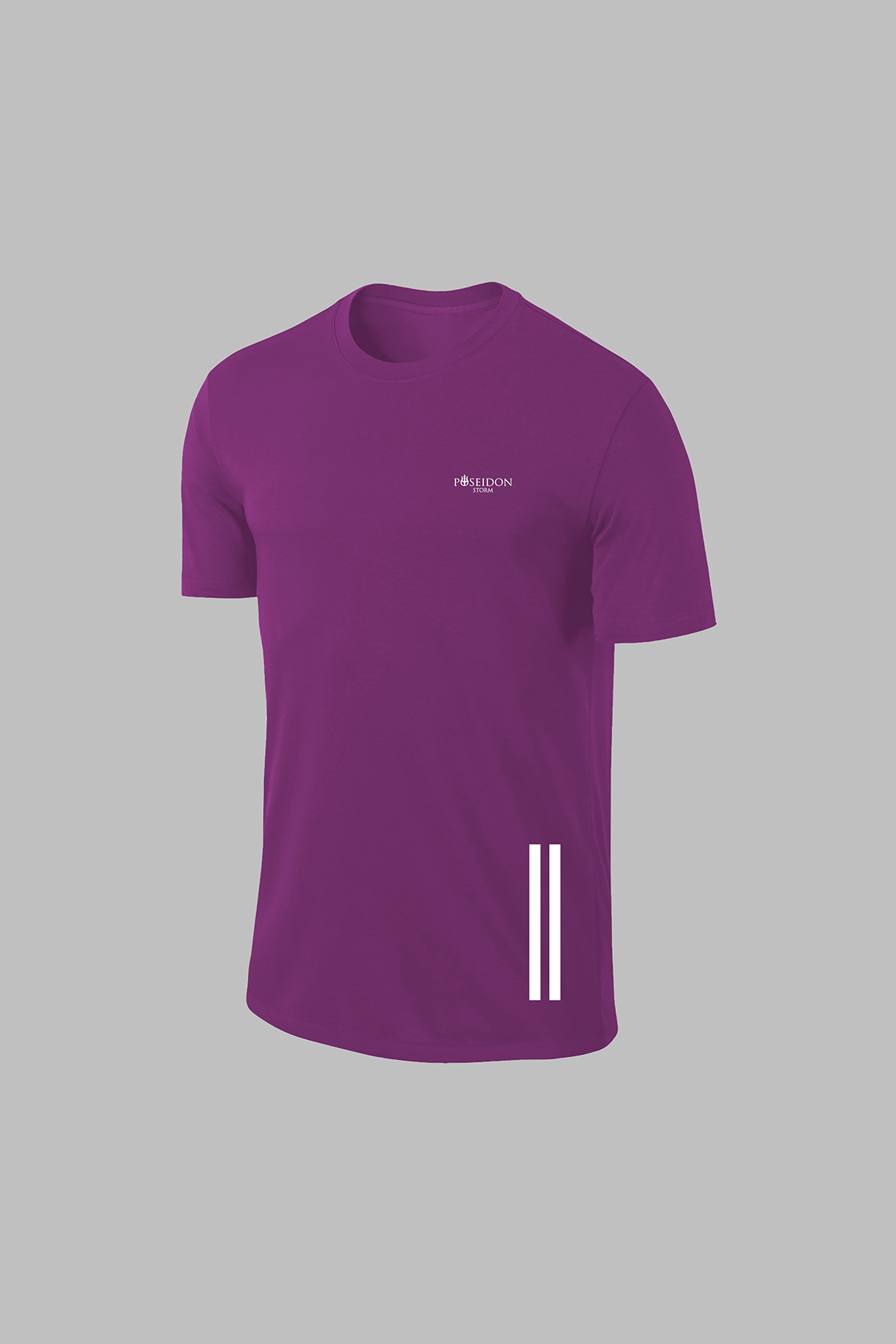 Erkek Mor Dri-Fit Kumaş  Baskısız Bisiklet Yaka Yürüyüş için Tshirt   S-3XL