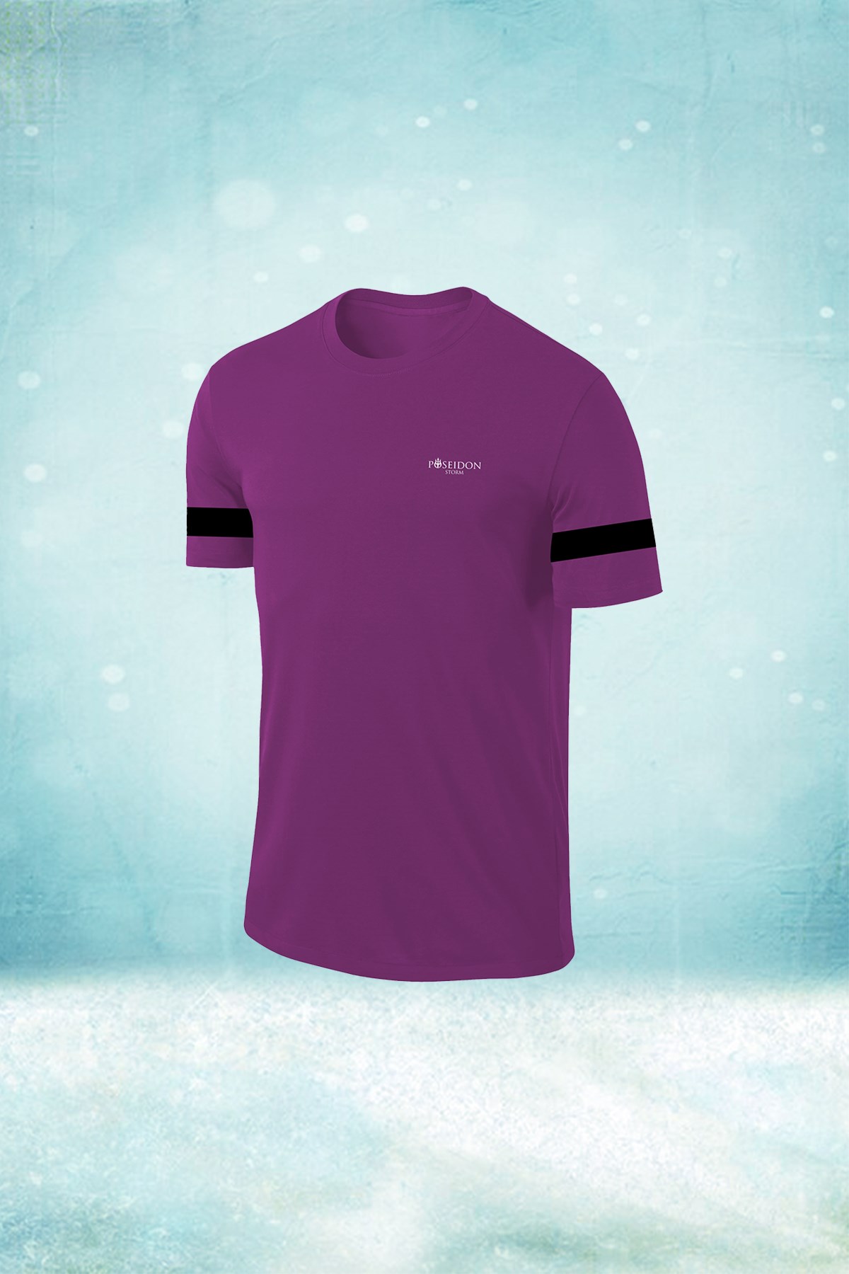 Erkek Mor Dri-Fit Kumaş Sıfır Yaka Kısa Kol Yürüyüş için Sporcu T-shirt  S-3XL