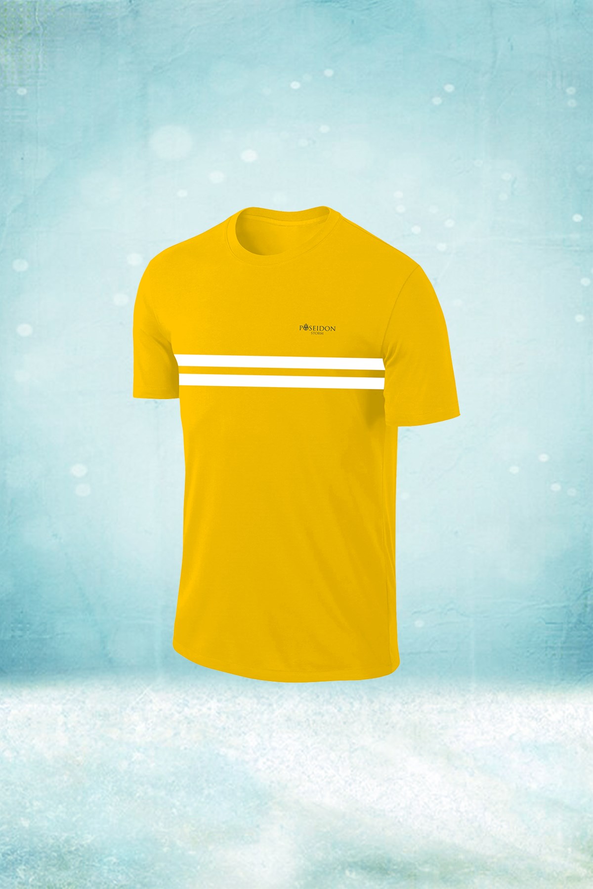 Erkek Sarı Dri-Fit Kumaş Baskısız Yuvarlak Yaka Kısa Kol T-shirt  S-3XL 