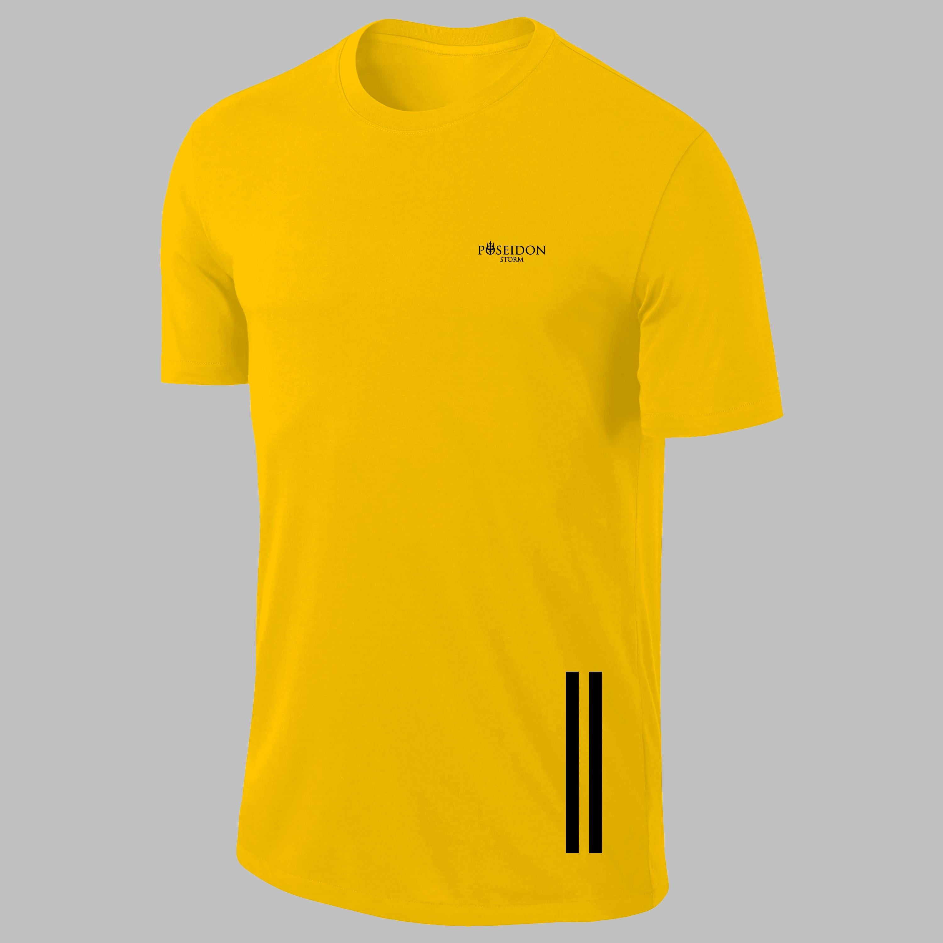 Erkek Sarı Dri-Fit Kumaş Baskısız Yuvarlak Yaka Kısa Kol Regular Tshirt  S-3XL