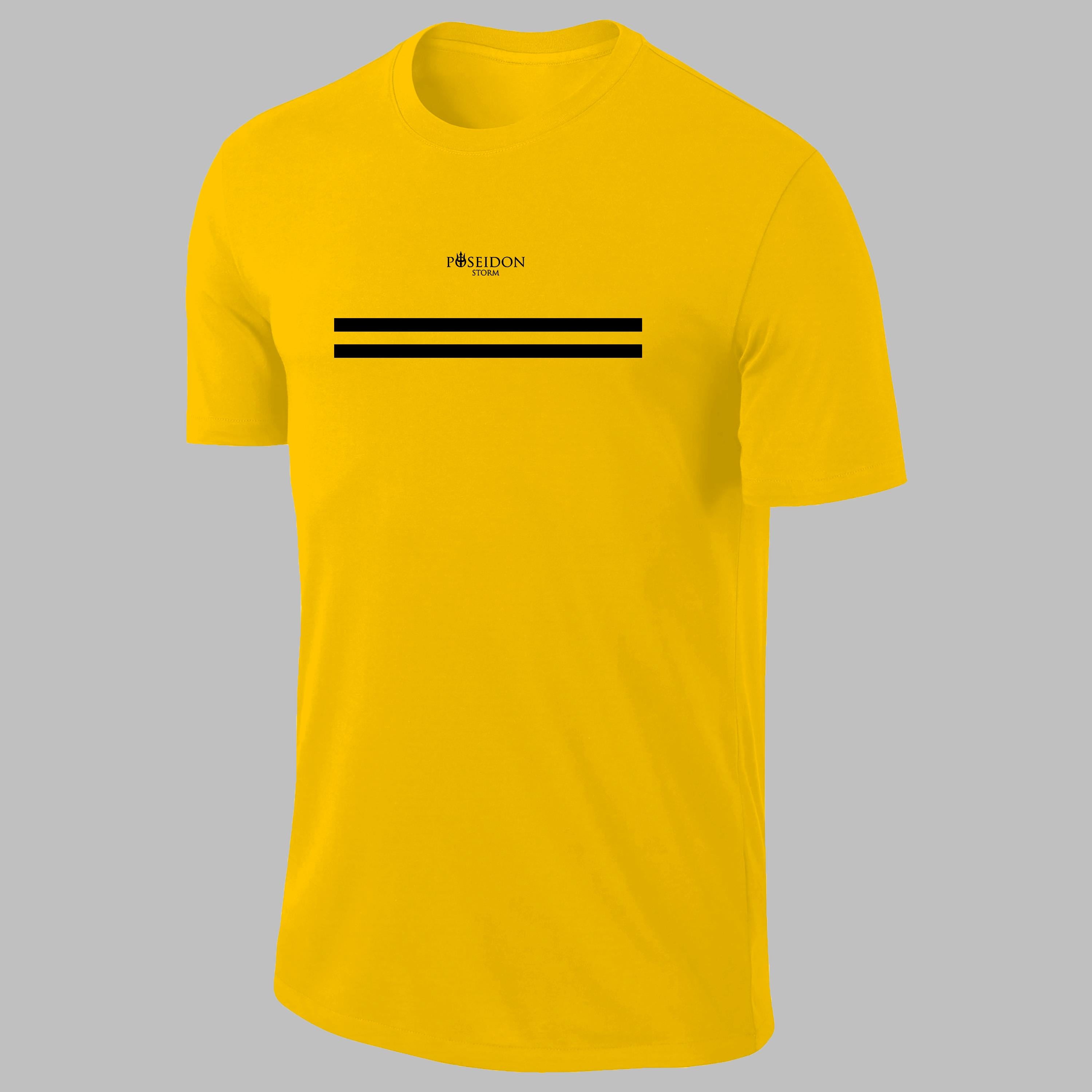 Erkek Sarı Dri-Fit Kumaş Baskısız Yuvarlak Yaka Kısa Kol T-shirt  S-3XL