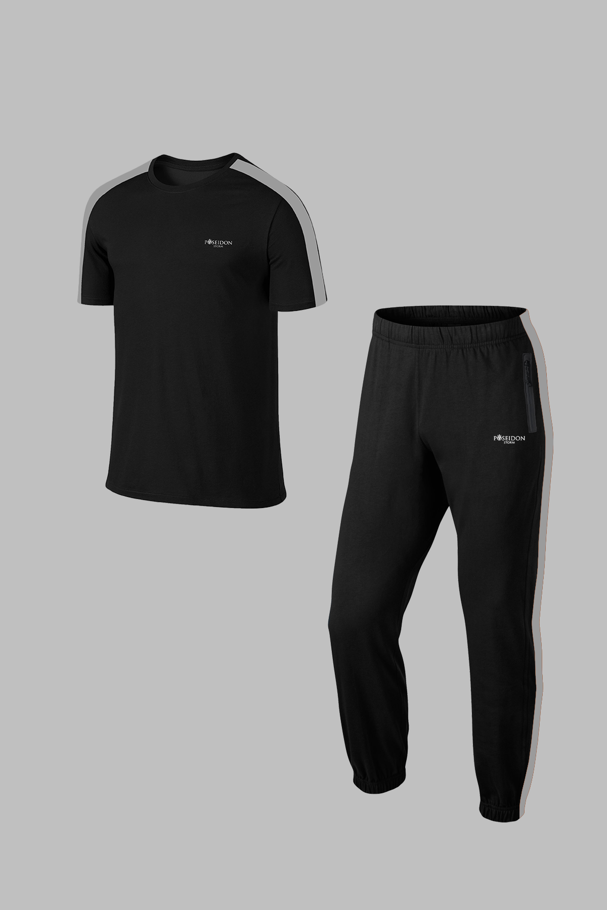 Yeni Erkek Siyah Özel Supra Penye Kumaş Her Mevsim için Eşofman Takımı Seti S-3XL