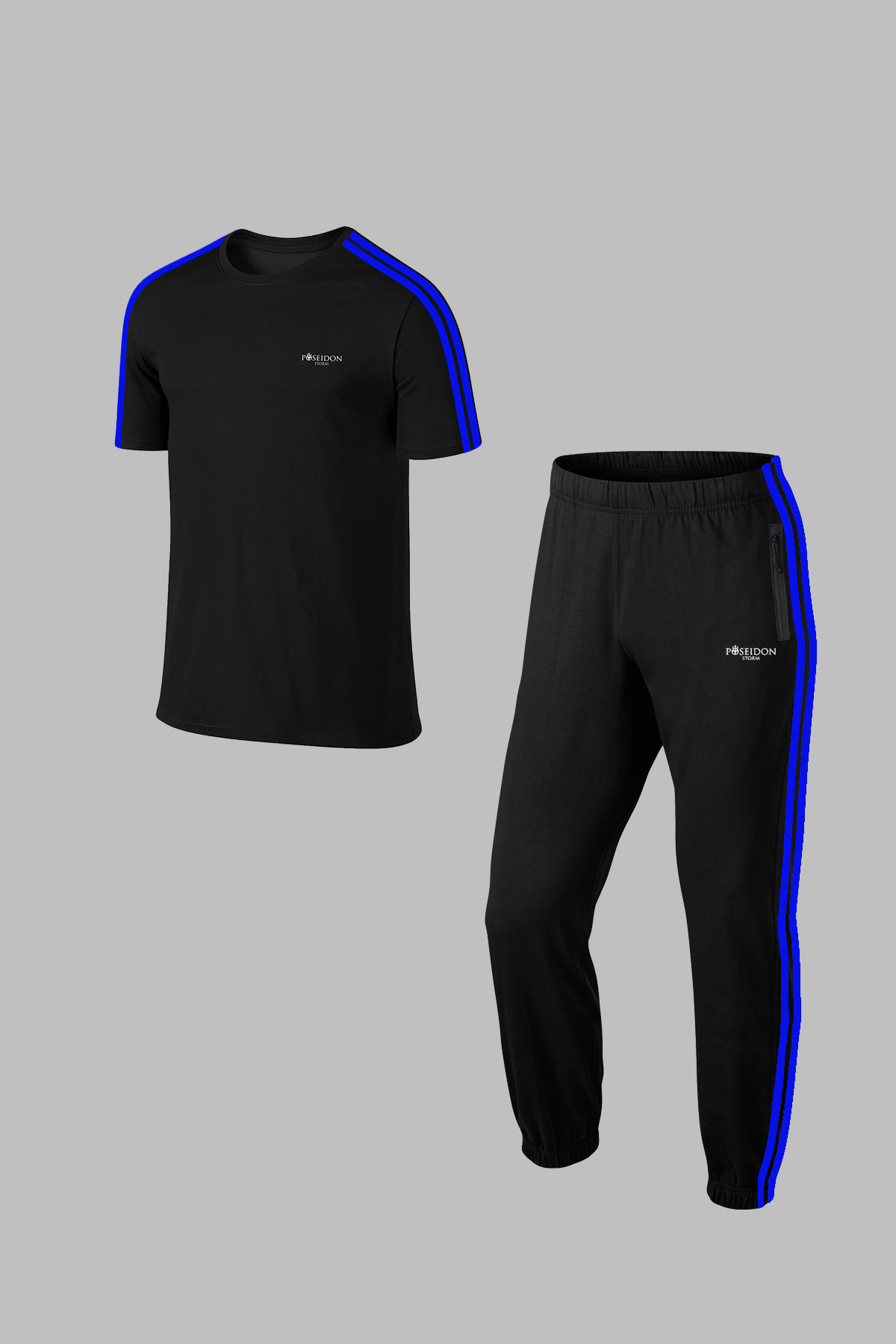 Yeni Erkek Siyah Özel Supra Penye Kumaş Ön Cepli Rahat Giyim Eşofman Takımı S-3XL