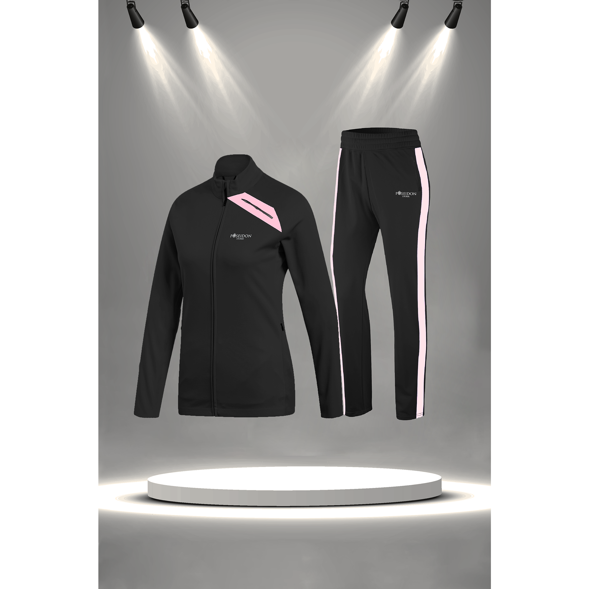 Kadın Siyah Supra Penye Kumaş Mevsimlik Eşofman Takımı  (S-3XL)