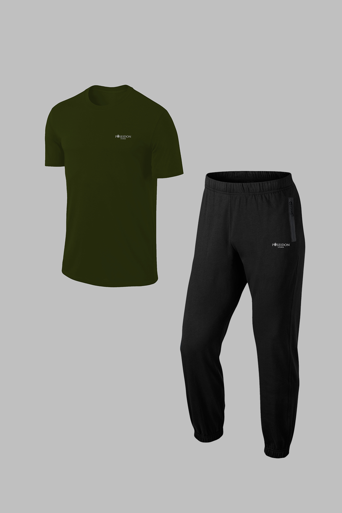 aBüyük Beden Erkek Haki Özel Supra Penye Kumaş Sporcu İki Parçalı Koşu Takım 4XL-10XL