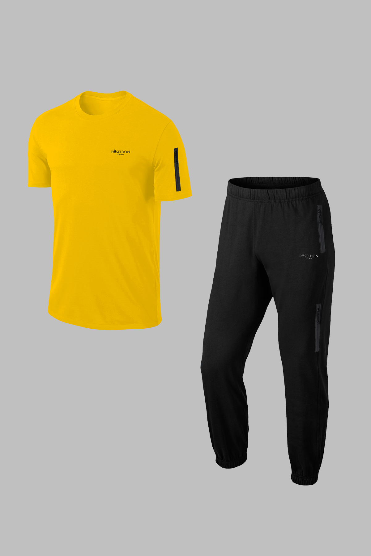 aBüyük Beden Erkek Sarı Öze Seri Supra Penye Kumaş Rahat Tarz Koşu Takımı 4XL-10XL