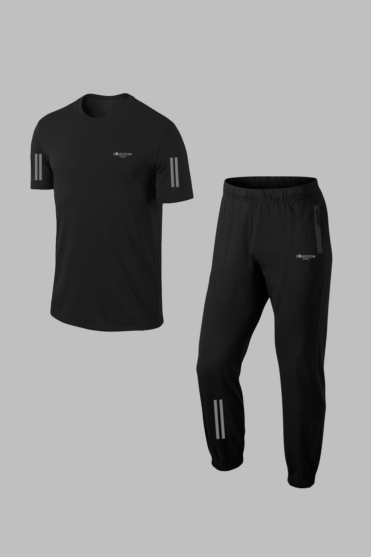 aBüyük Beden Erkek Siyah  Özel Supra Penye Kumaş Fermuarlı Cepli Rahat Spor Eşofman Takımı  4XL-10XL