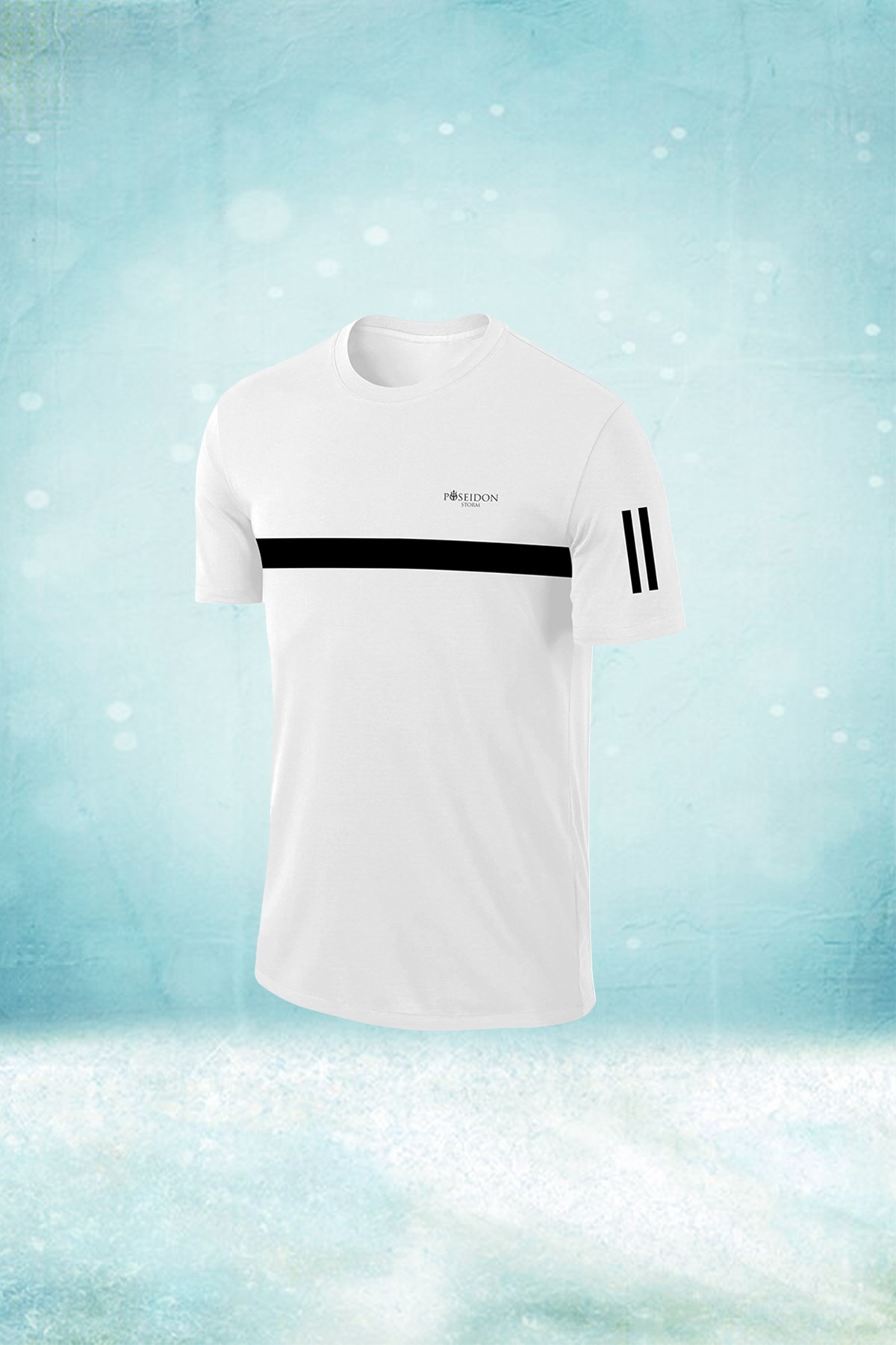 Battal Beden  Erkek Beyaz Dri-Fit Kumaş Baskısız Yuvarlak Yaka Kısa Kol T-shirt (4XL- 10XL)