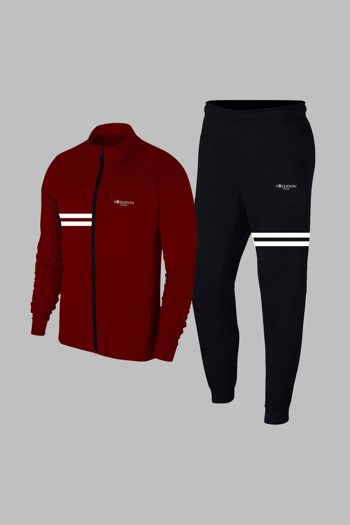 Battal Beden Erkek Bordo Özel Supra Penye Terleme Önleyici Kumaş İki Parçalı Takım  4XL-10XL
