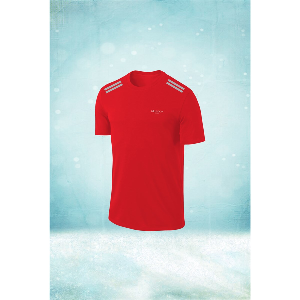 Battal Beden Erkek Kırmızı Dri-Fit Kumaş Spor için Konforlu Kısa Kol T-shirt   (4XL- 10XL)