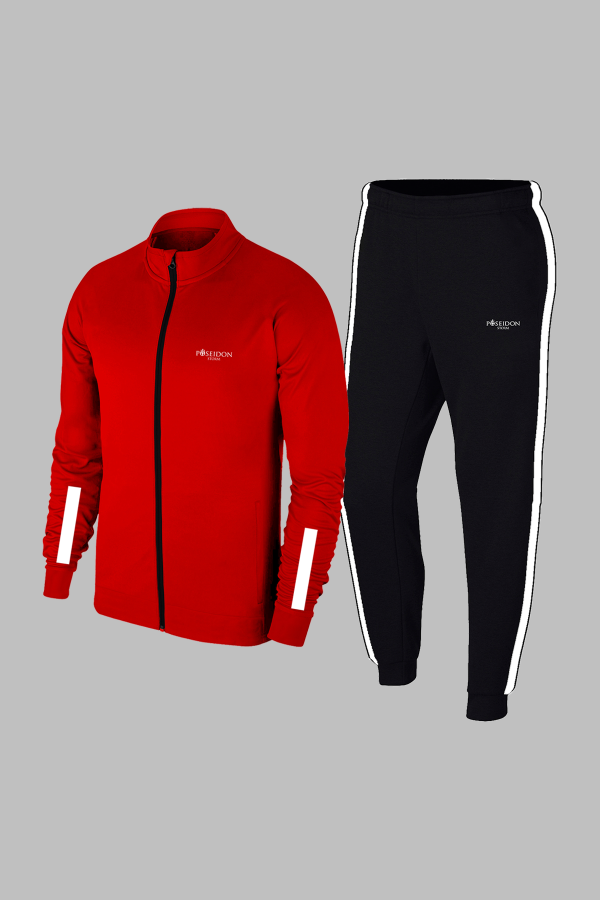 Battal Beden Erkek Kırmızı Özel Supra Penye Ter Yapmaz Nefes Alabilir Kumaş Rahat Eşofman Takımı 4XL-10XL