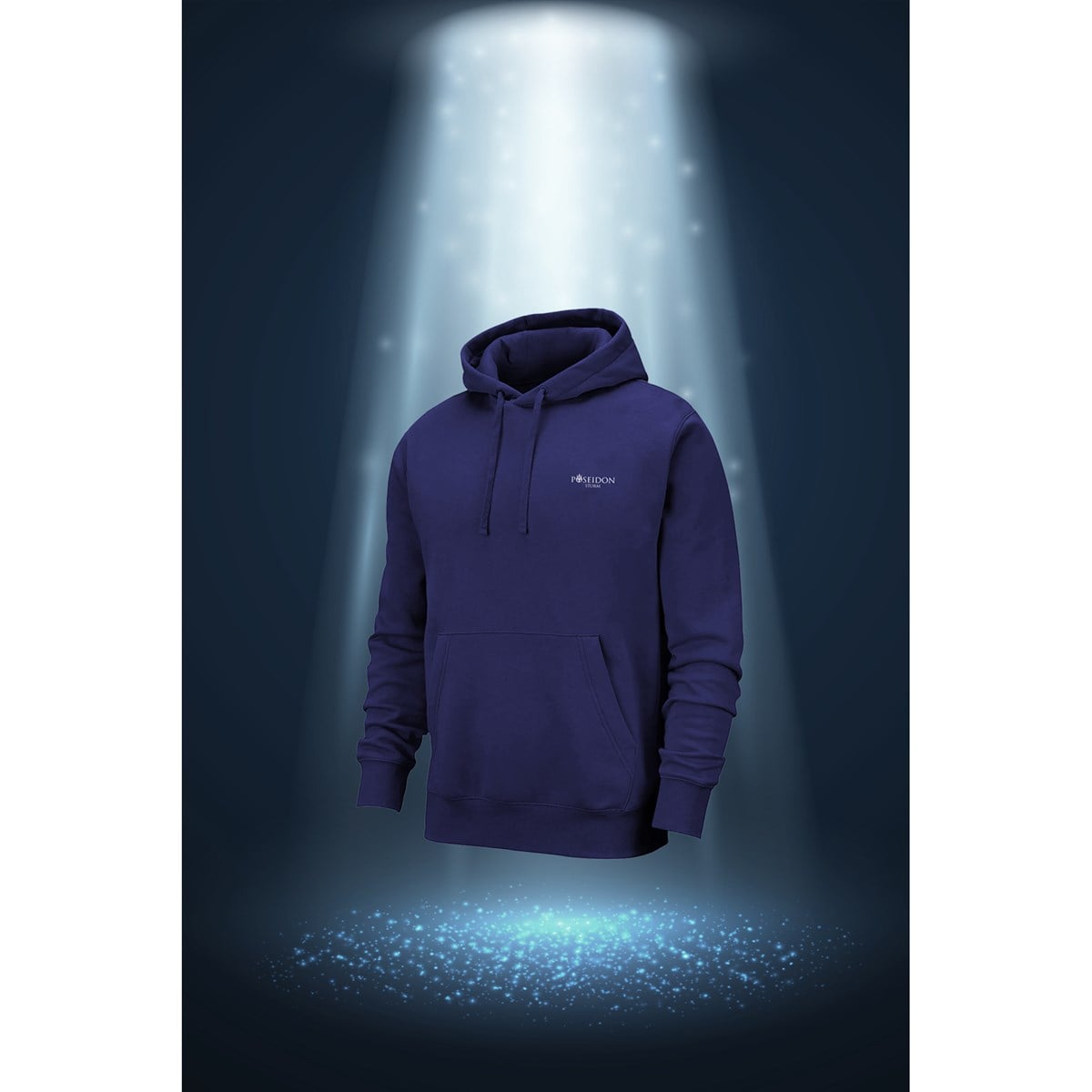 Battal Beden Erkek Lacivert İnterlok Kumaş Uzun Kol Kapüşonlu Sporcu Sweatshirt 3XL-10XL