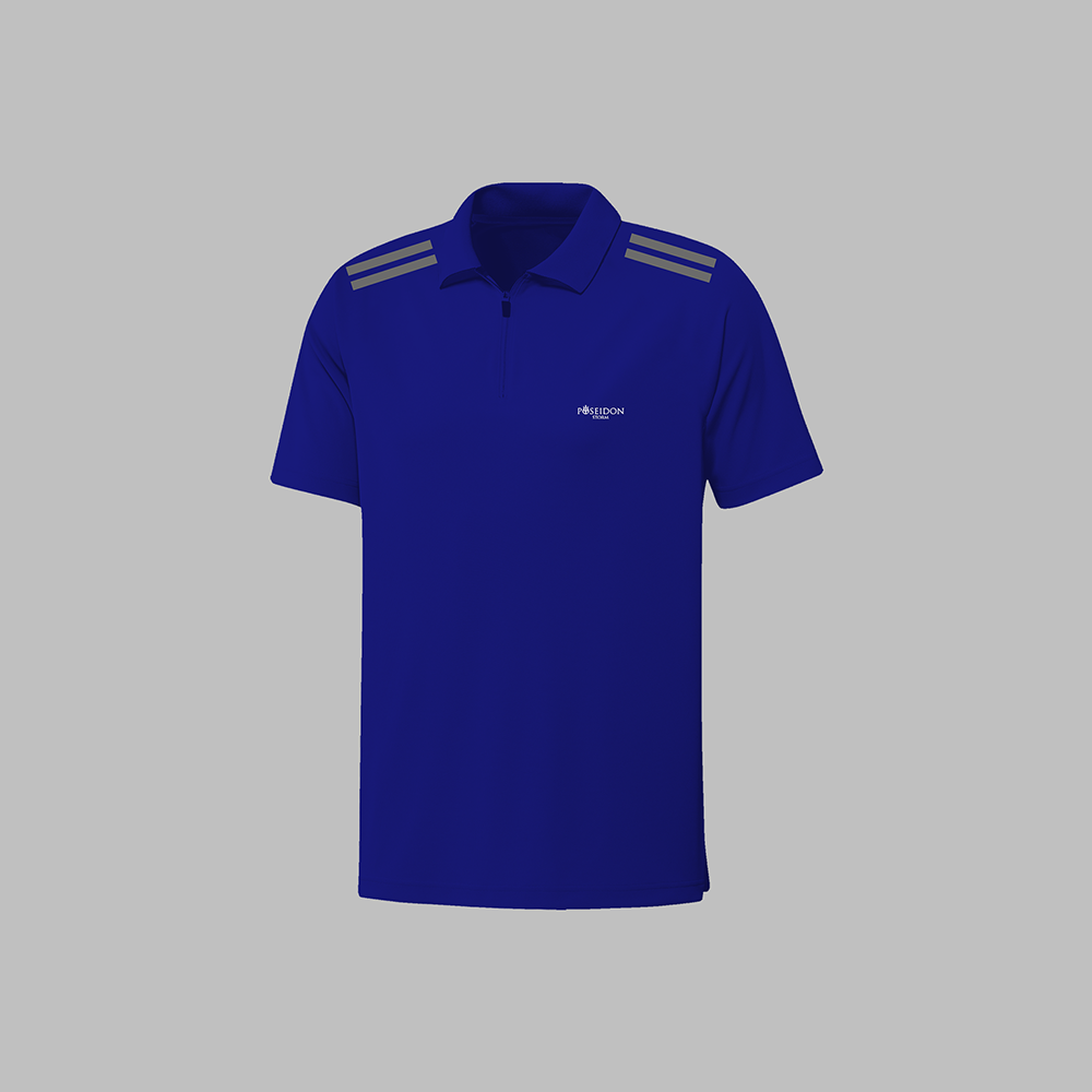 Battal Beden Erkek Mavi Vision Pro Kumaş Kısa Kol Tişört  4XL-10XL